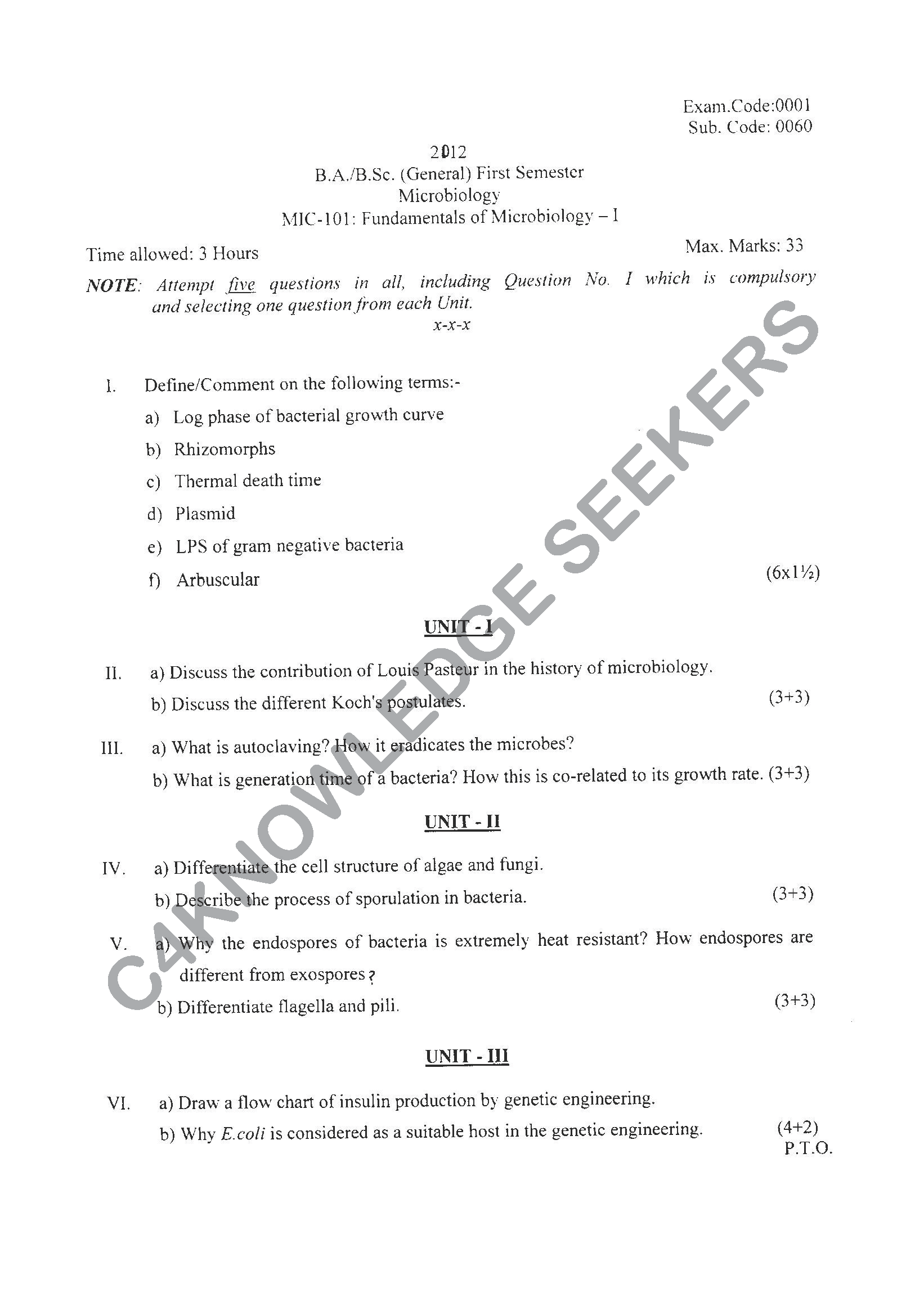 Question Paper Page 1