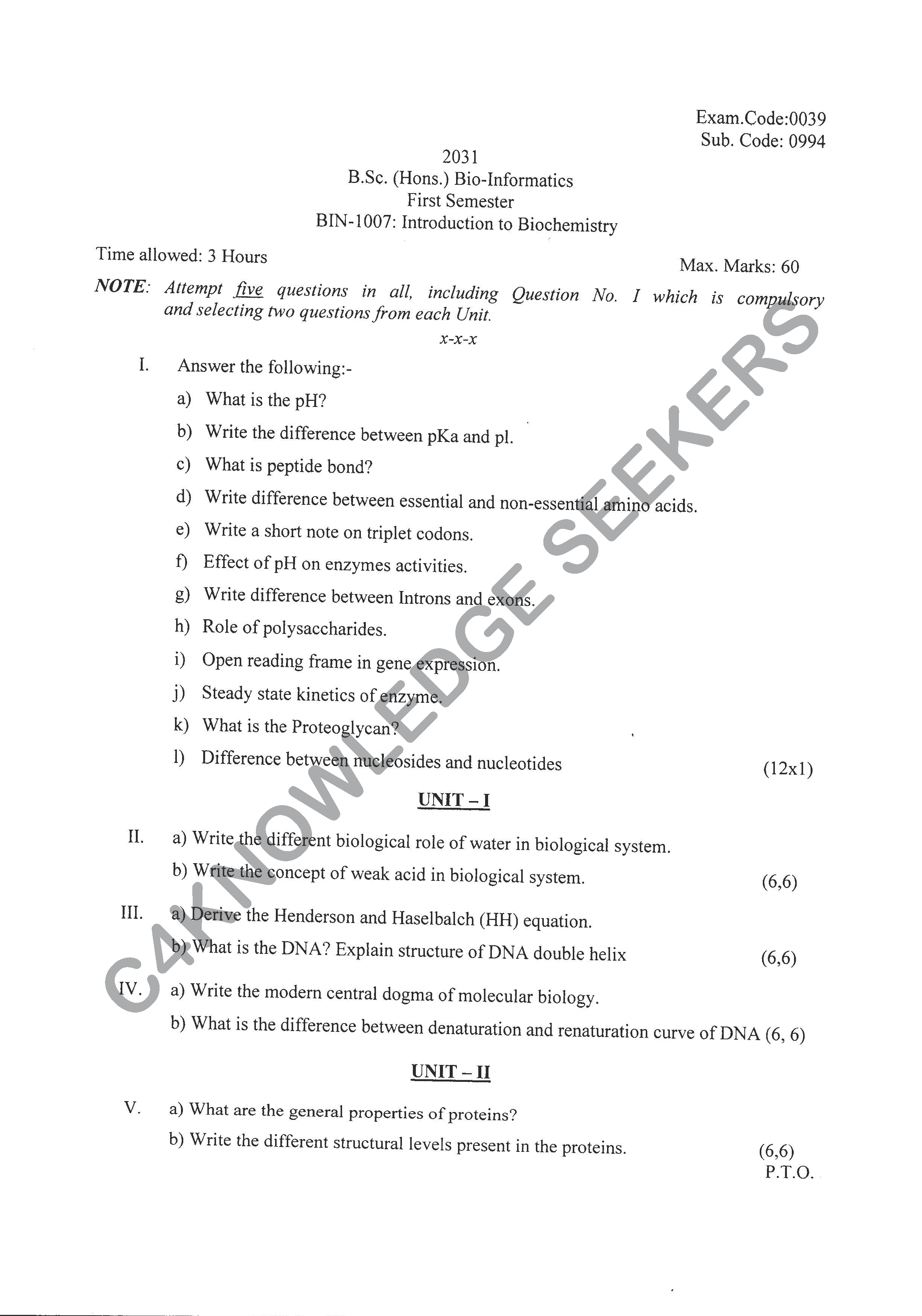 Question Paper Page 1