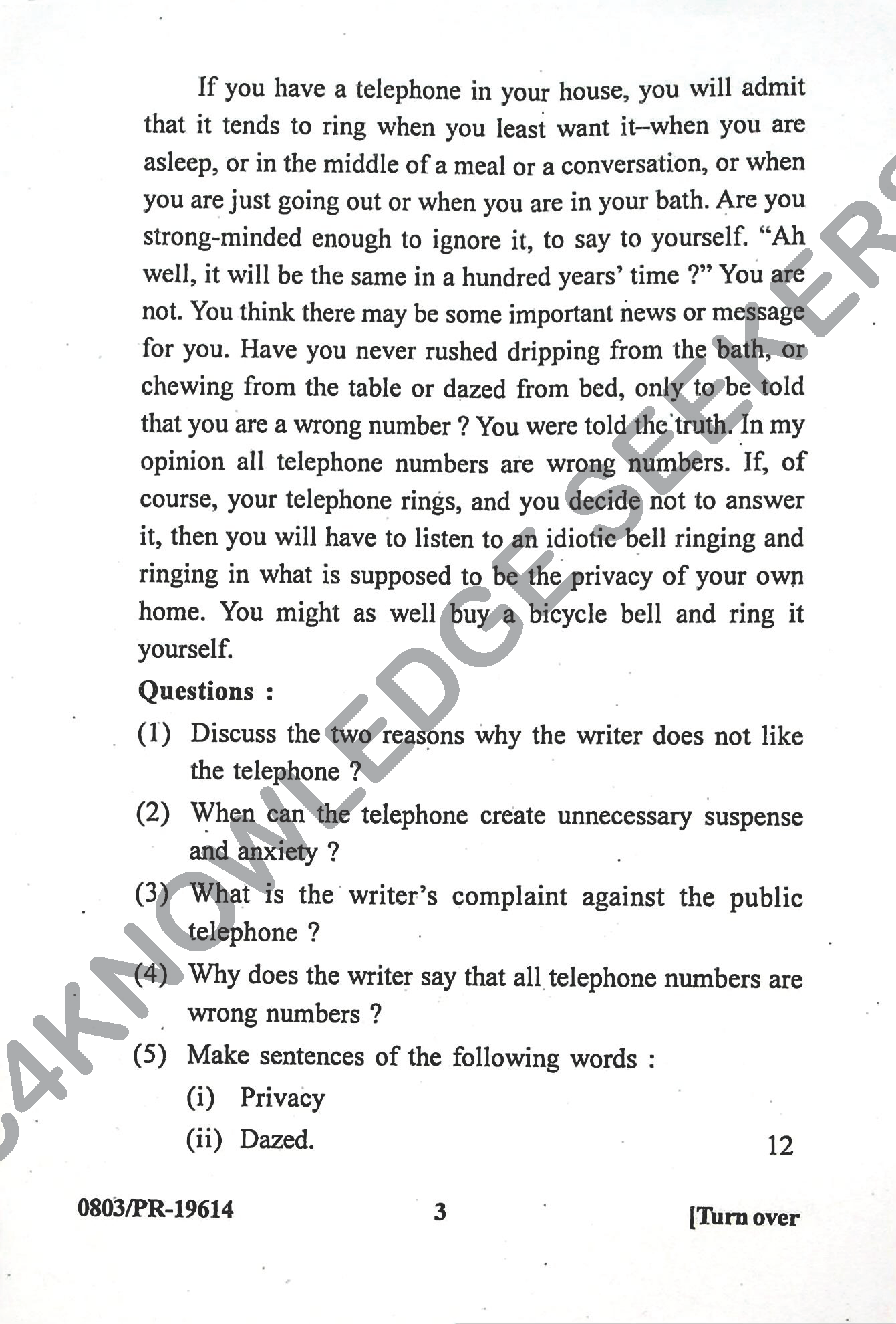 Question Paper Page 3