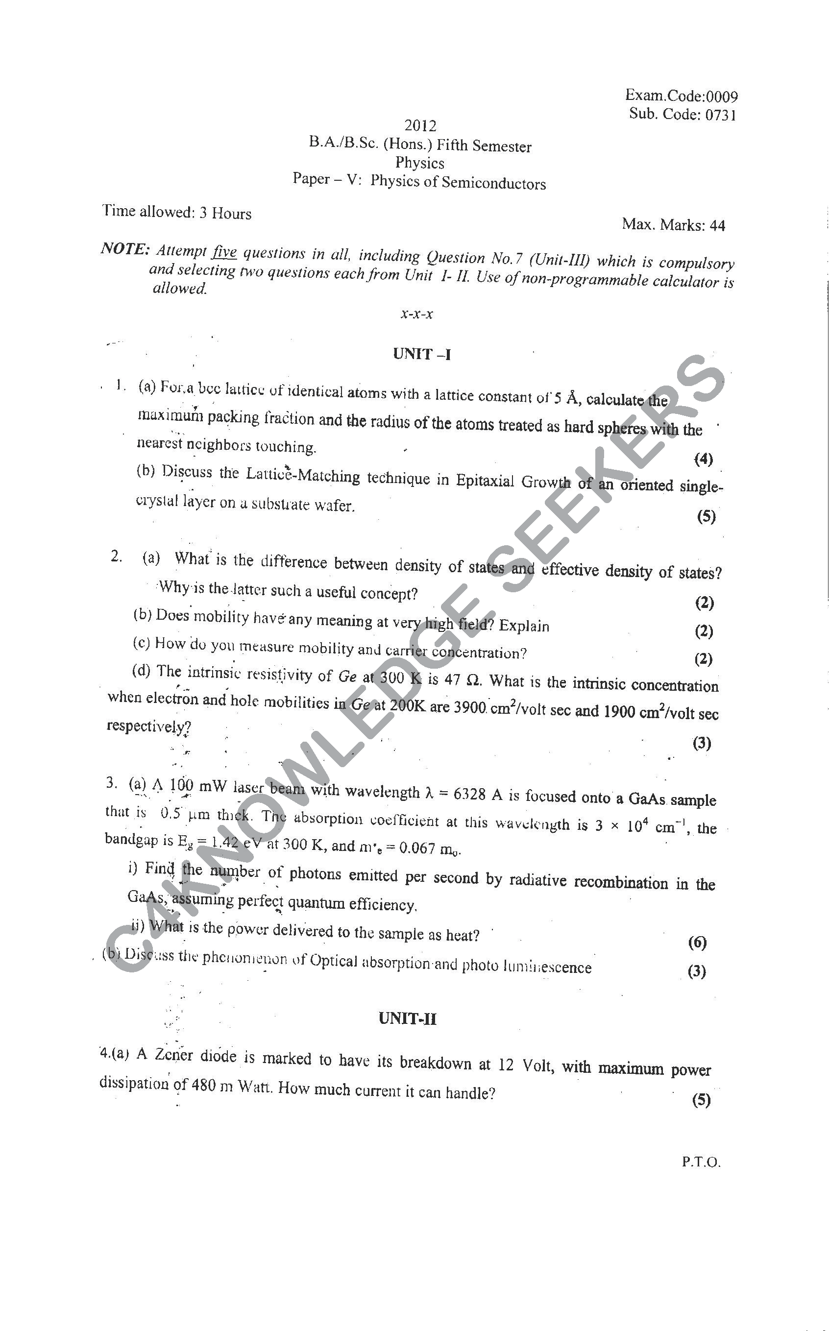 Question Paper Page 1