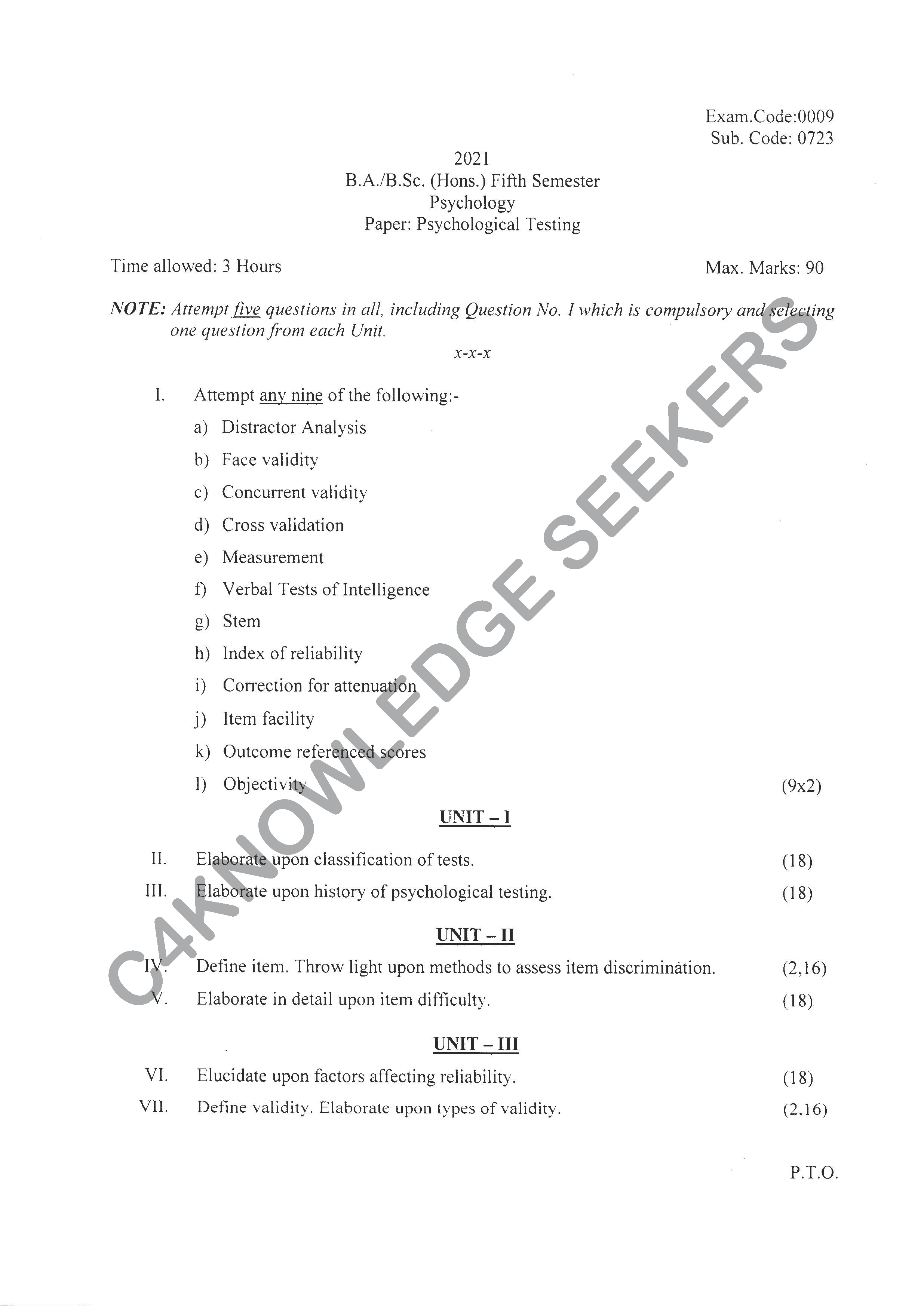 Question Paper Page 1