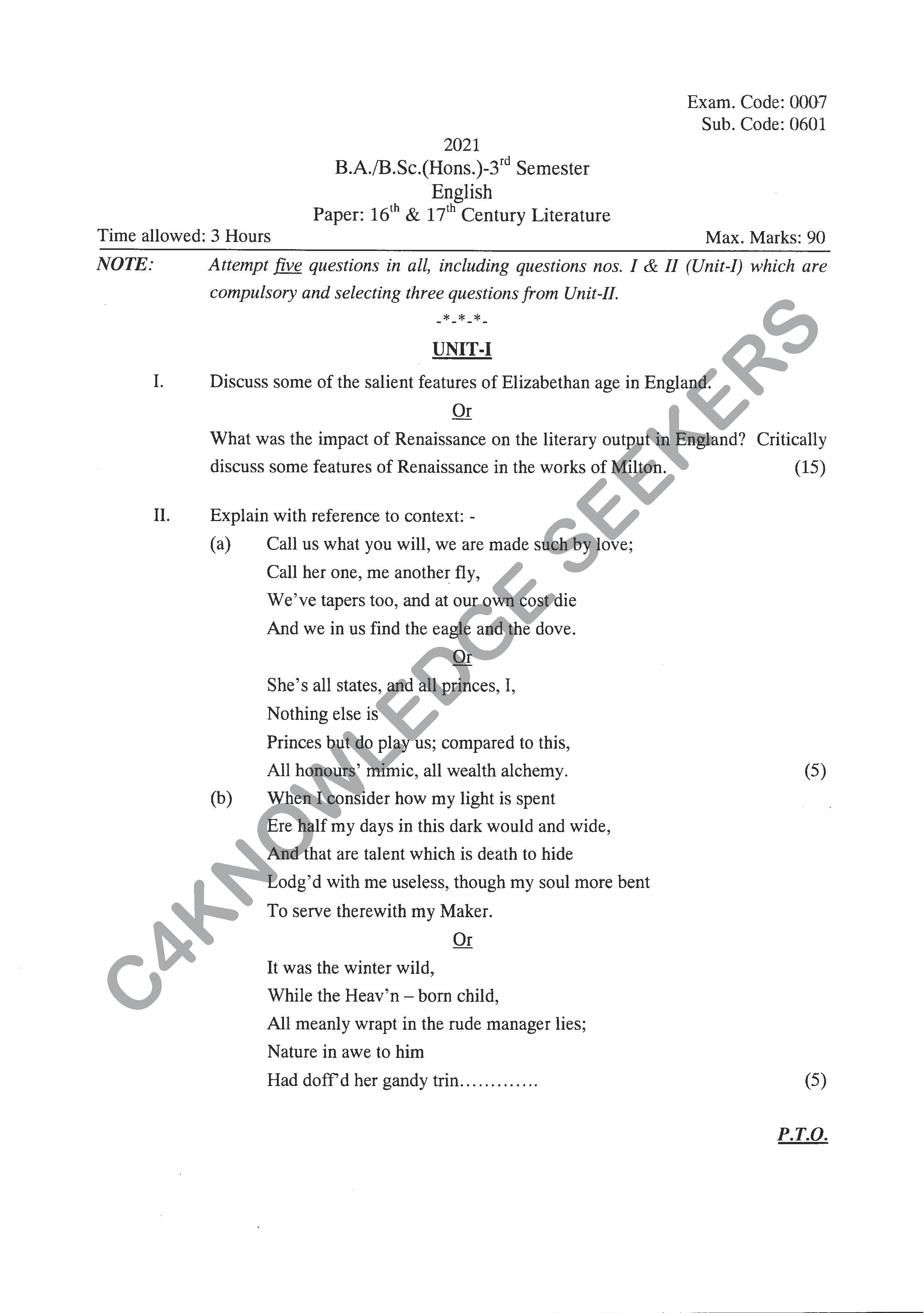 Question Paper Page 1