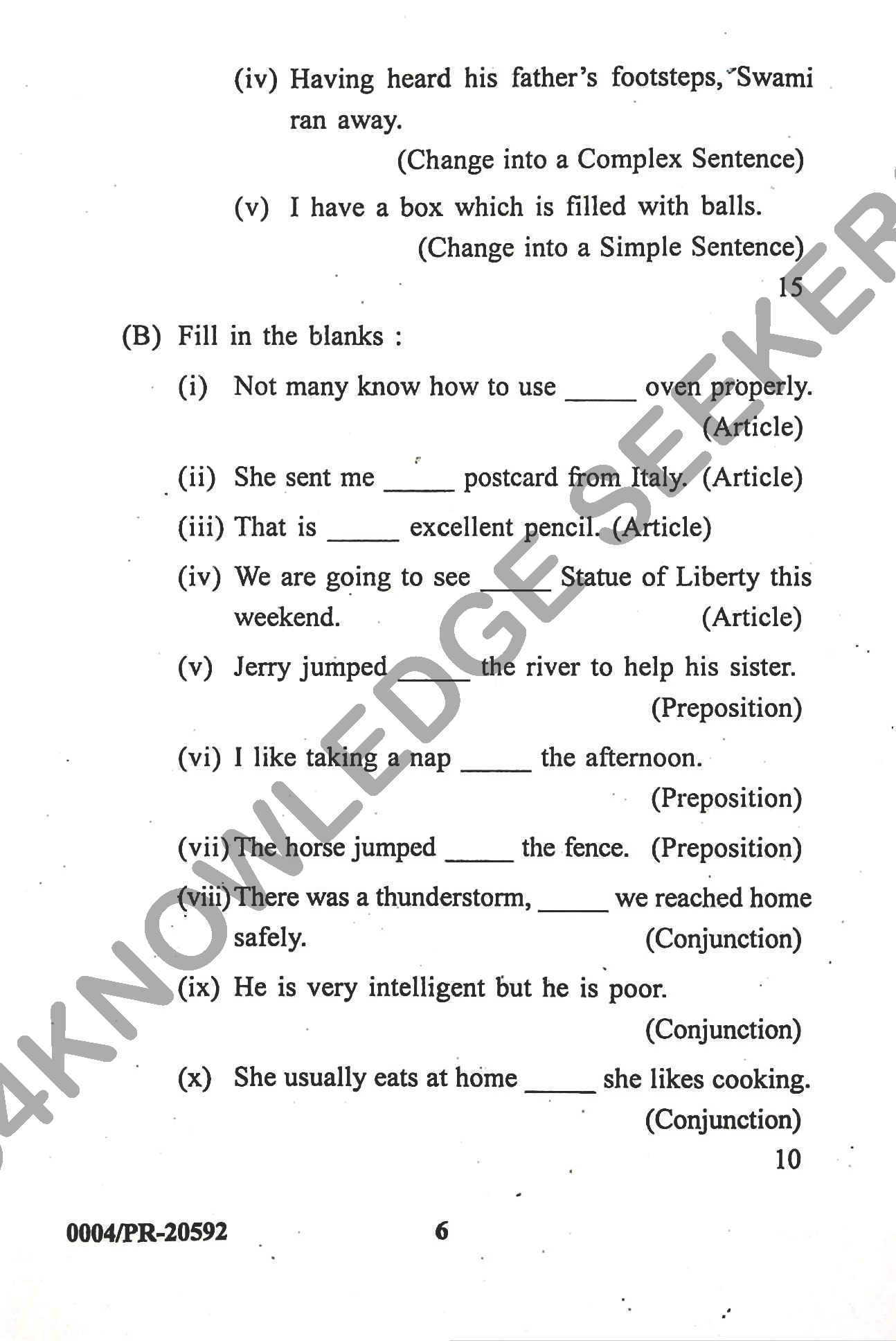 Question Paper Page 6