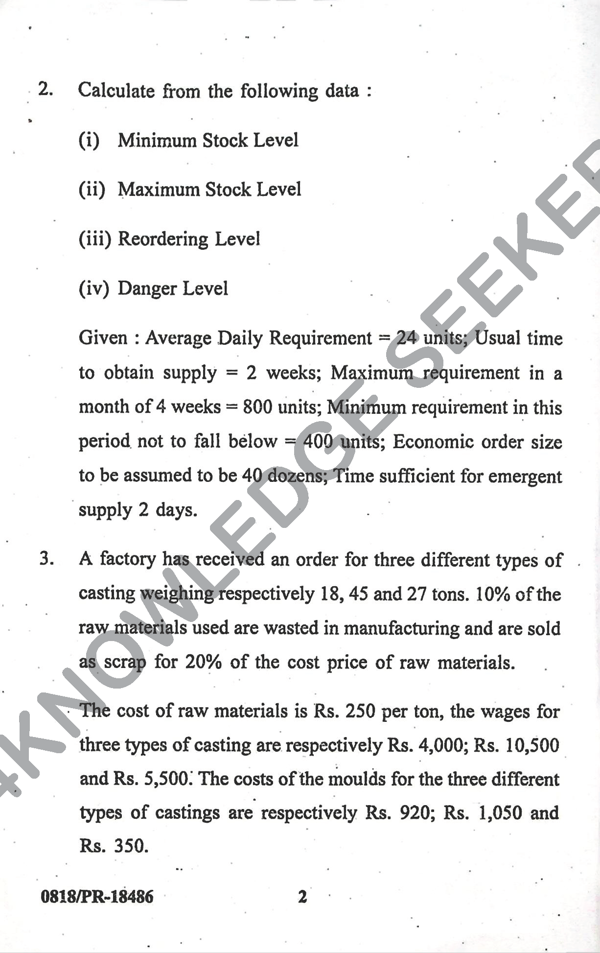 Question Paper Page 2