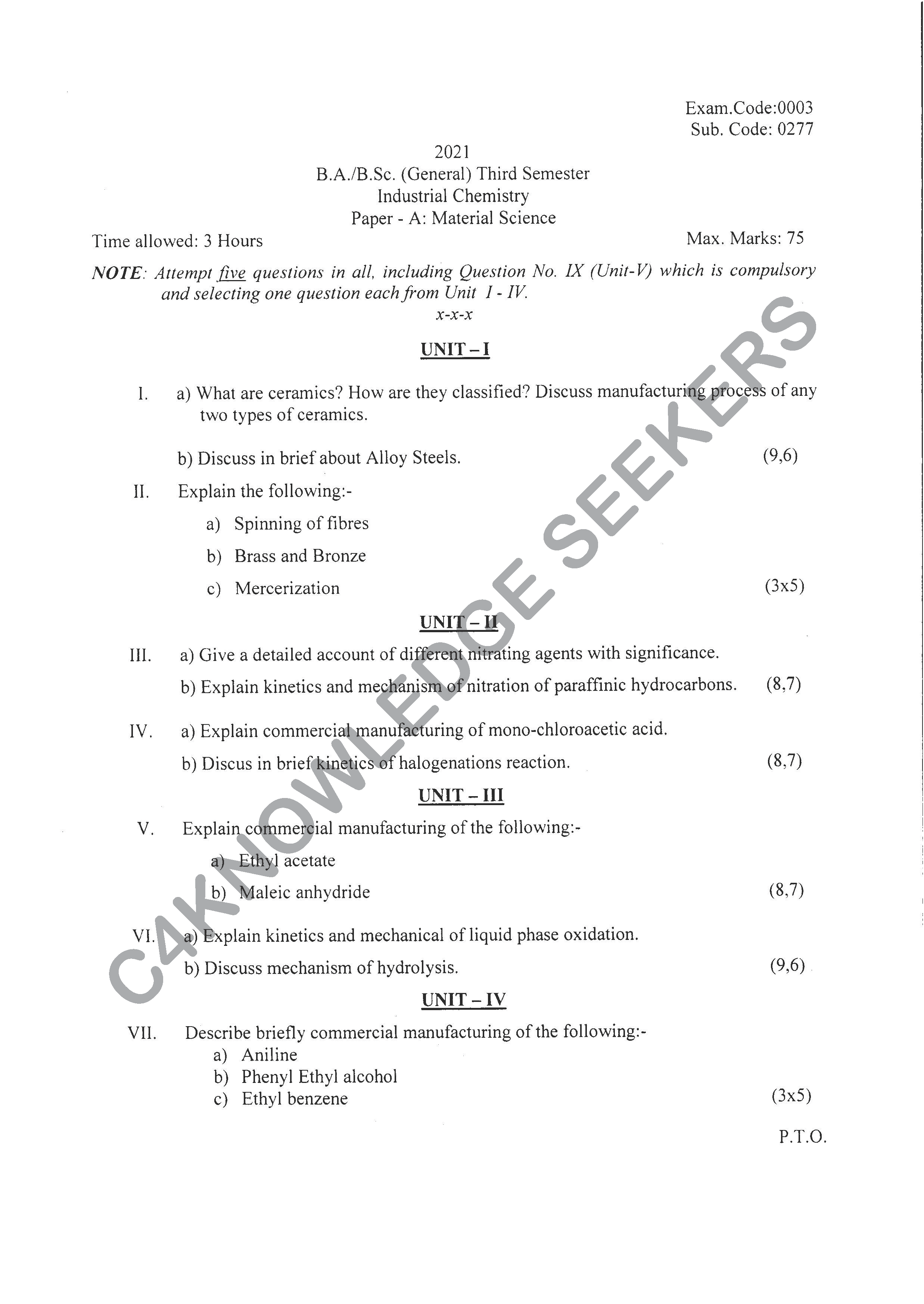 Question Paper Page 1