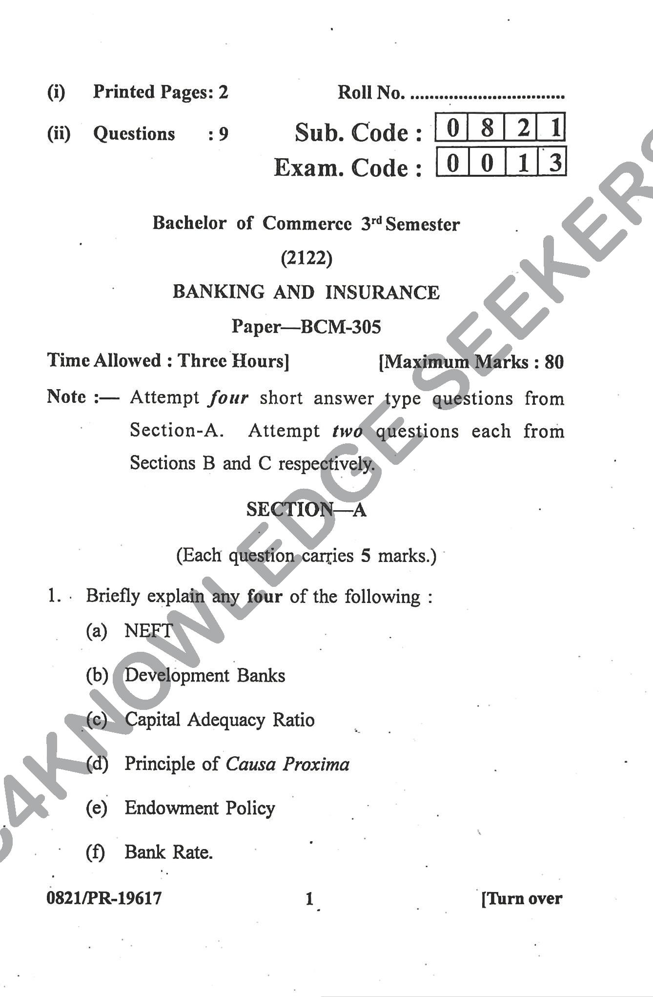 Question Paper Page 1