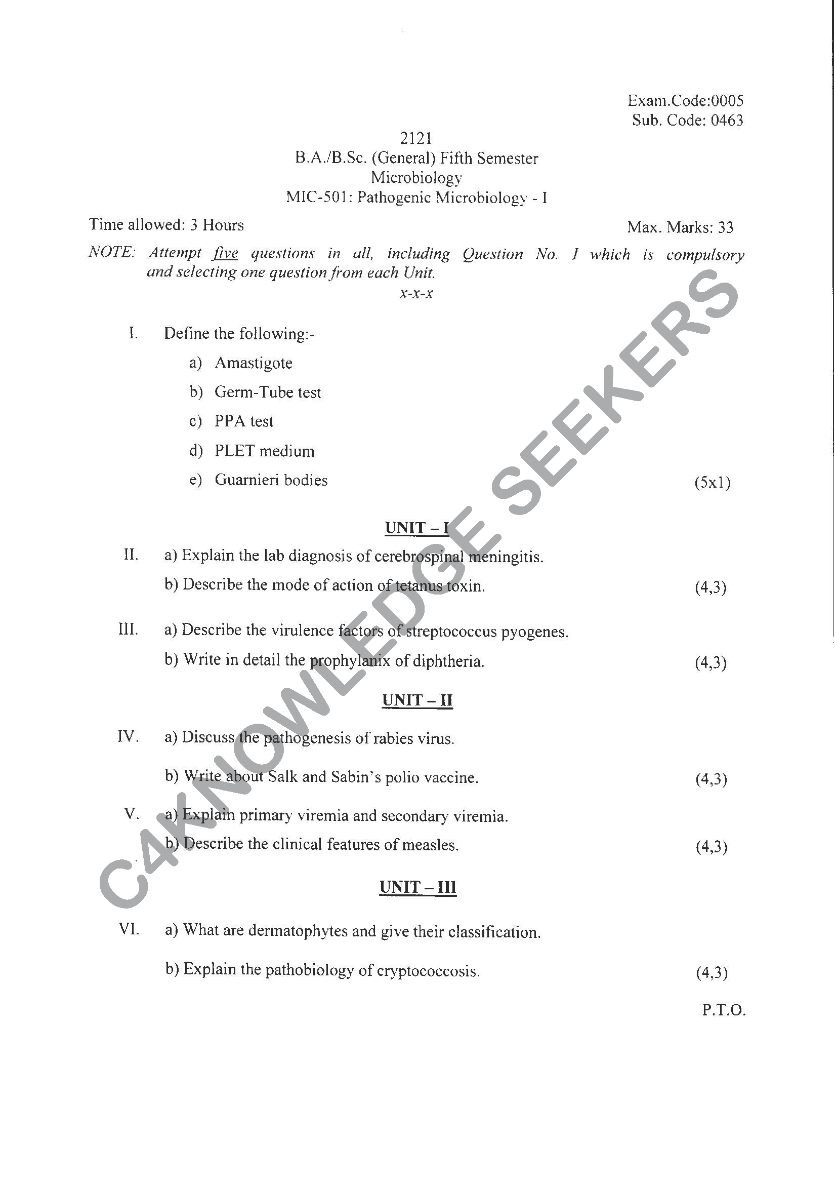 Question Paper Page 1