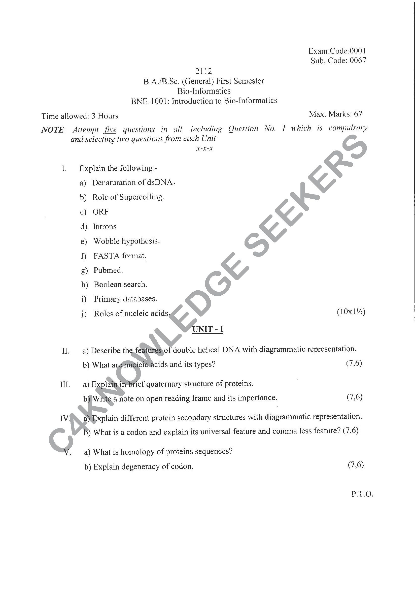Question Paper Page 1