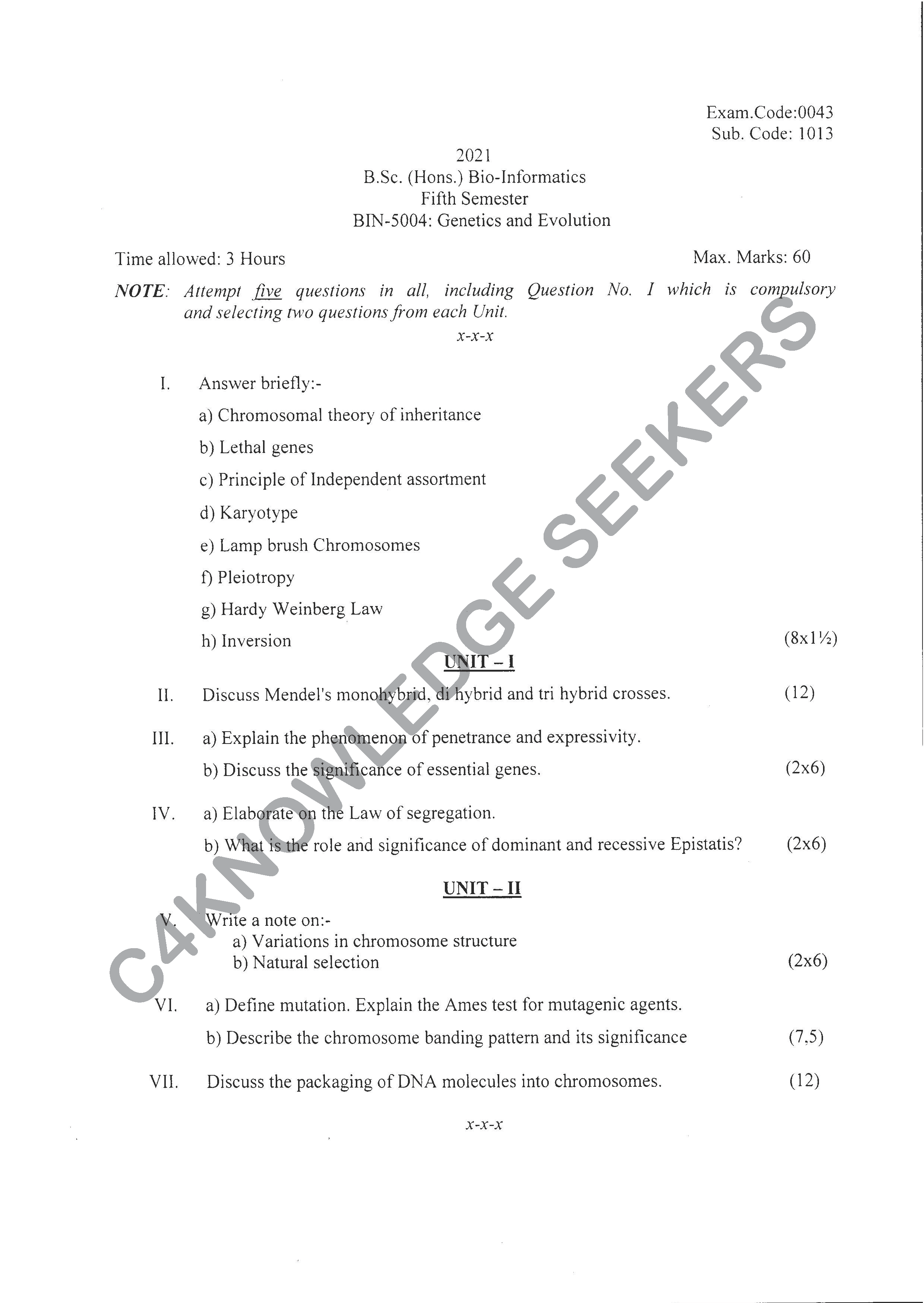 Question Paper Page 1