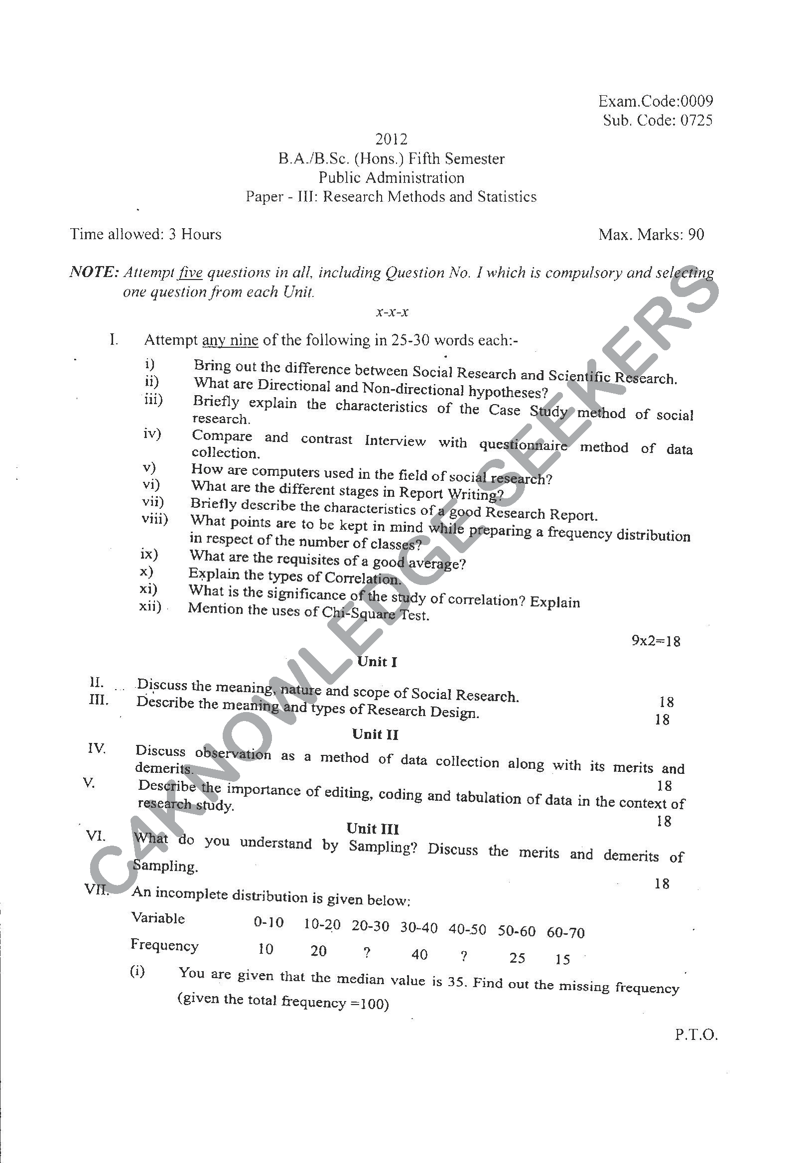 Question Paper Page 1