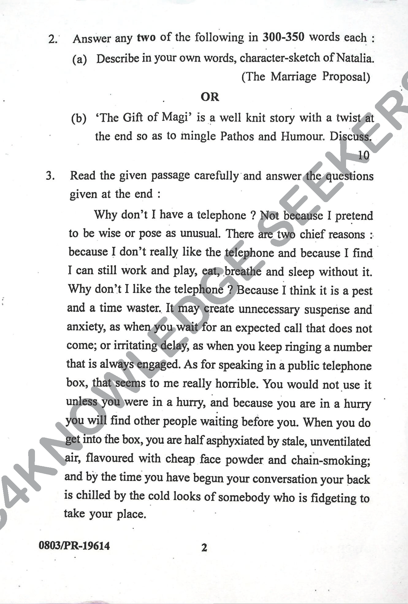 Question Paper Page 2