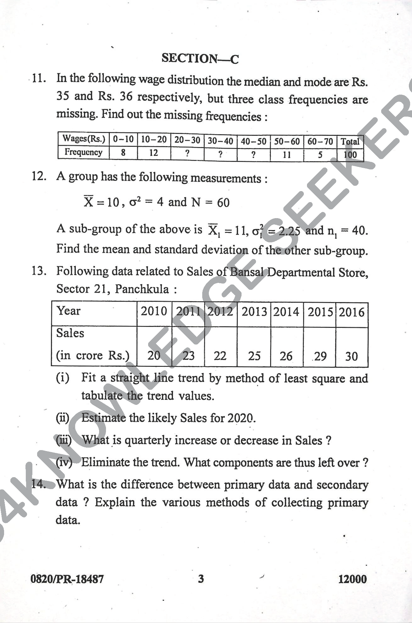 Question Paper Page 3