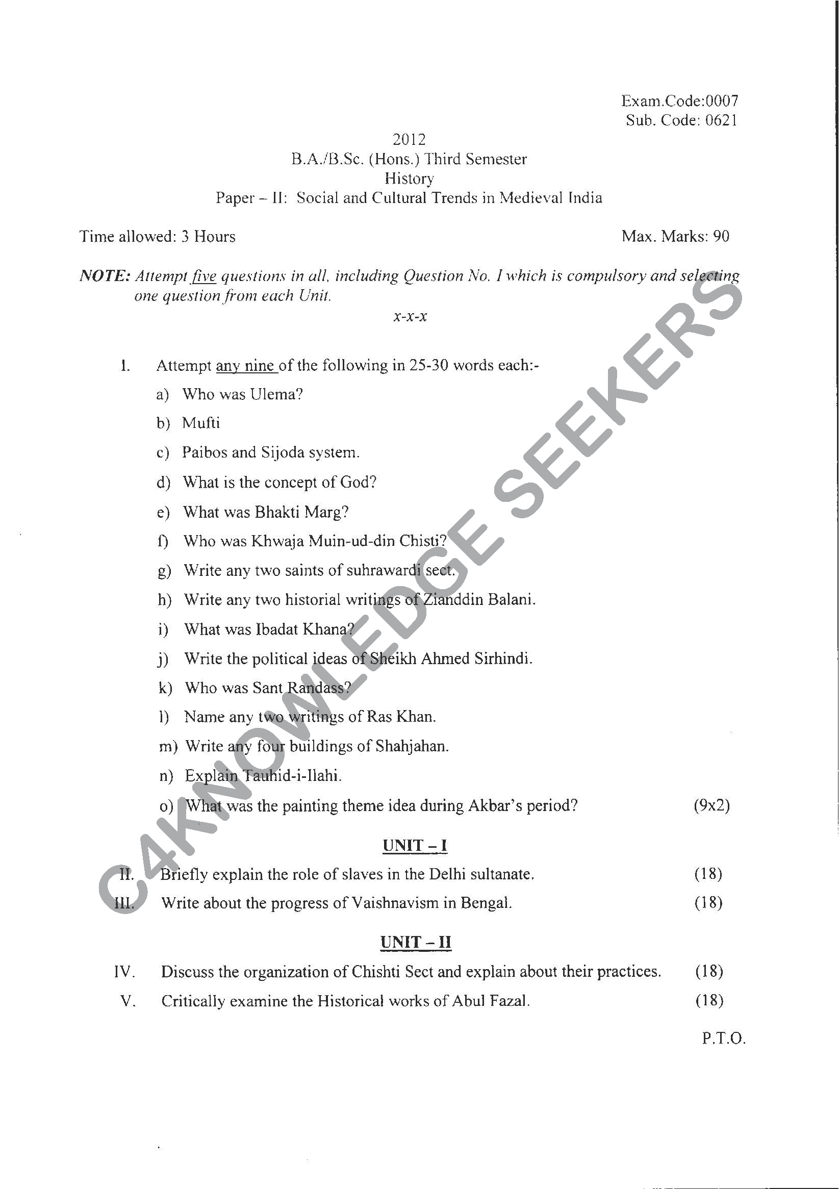 Question Paper Page 1