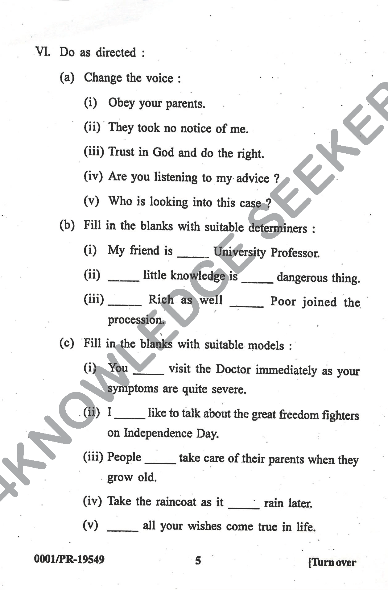 Question Paper Page 5