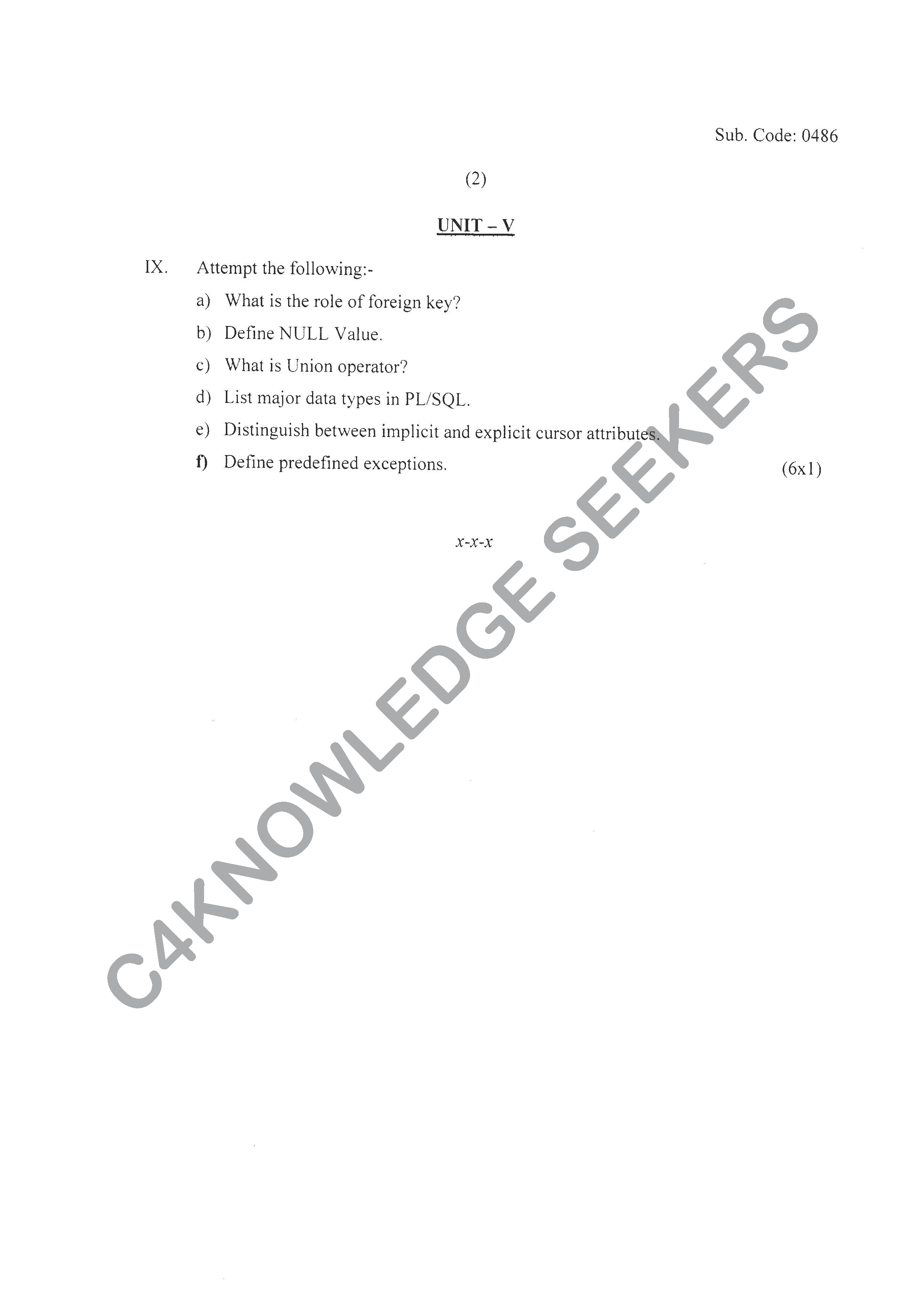 Question Paper Page 2