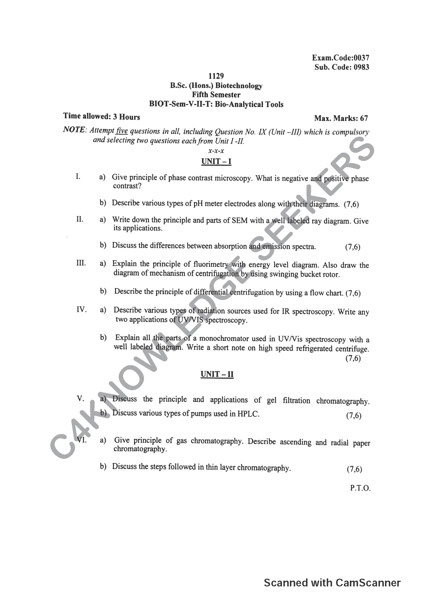 Question Paper Page 1