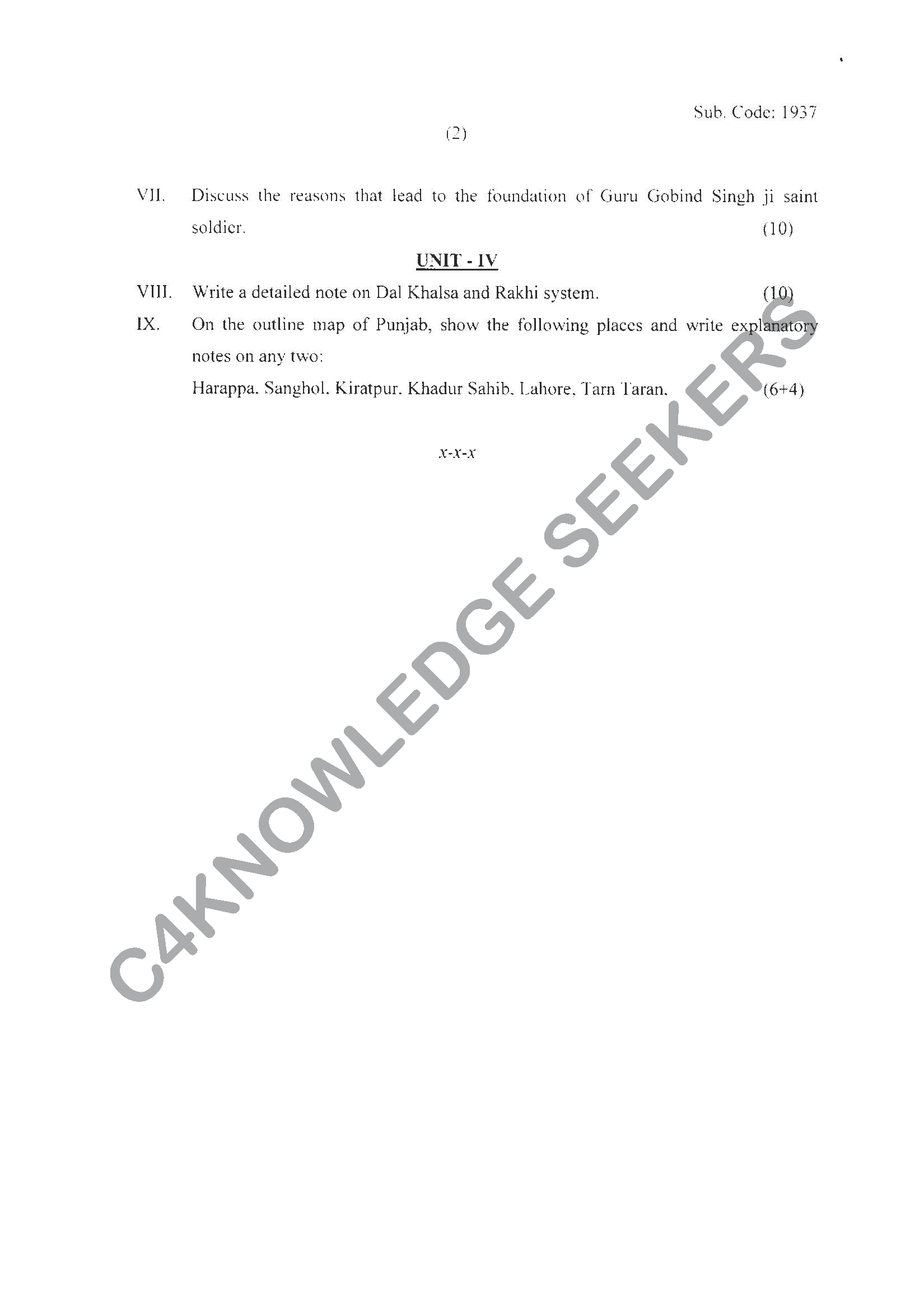 Question Paper Page 2