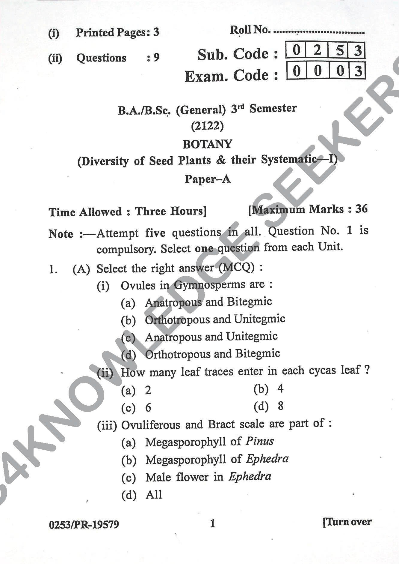 Question Paper Page 1