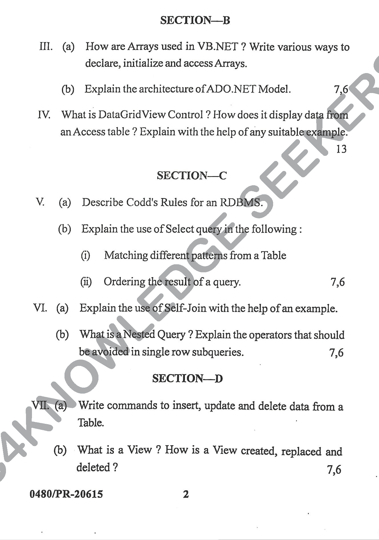 Question Paper Page 2