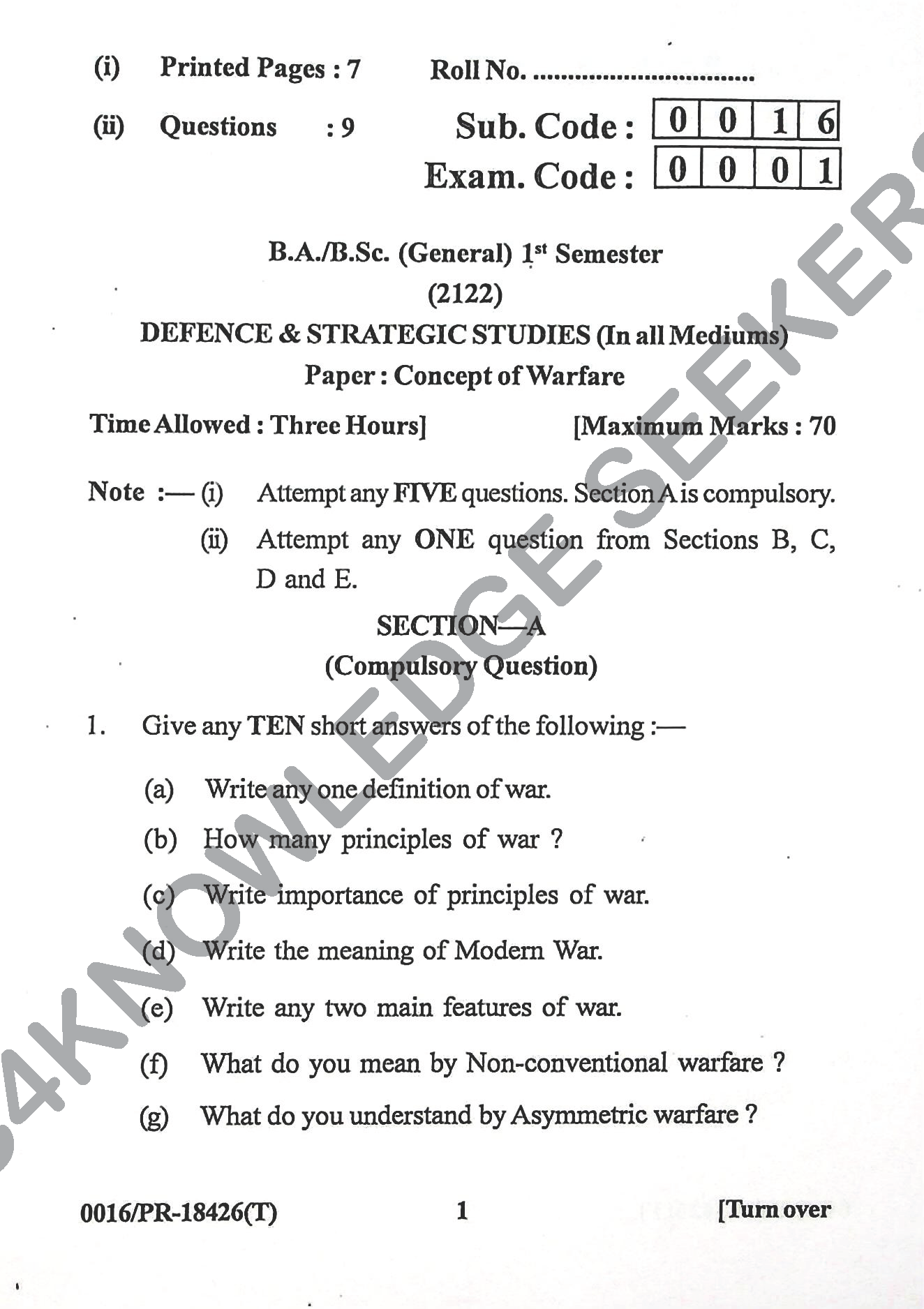 Question Paper 2022