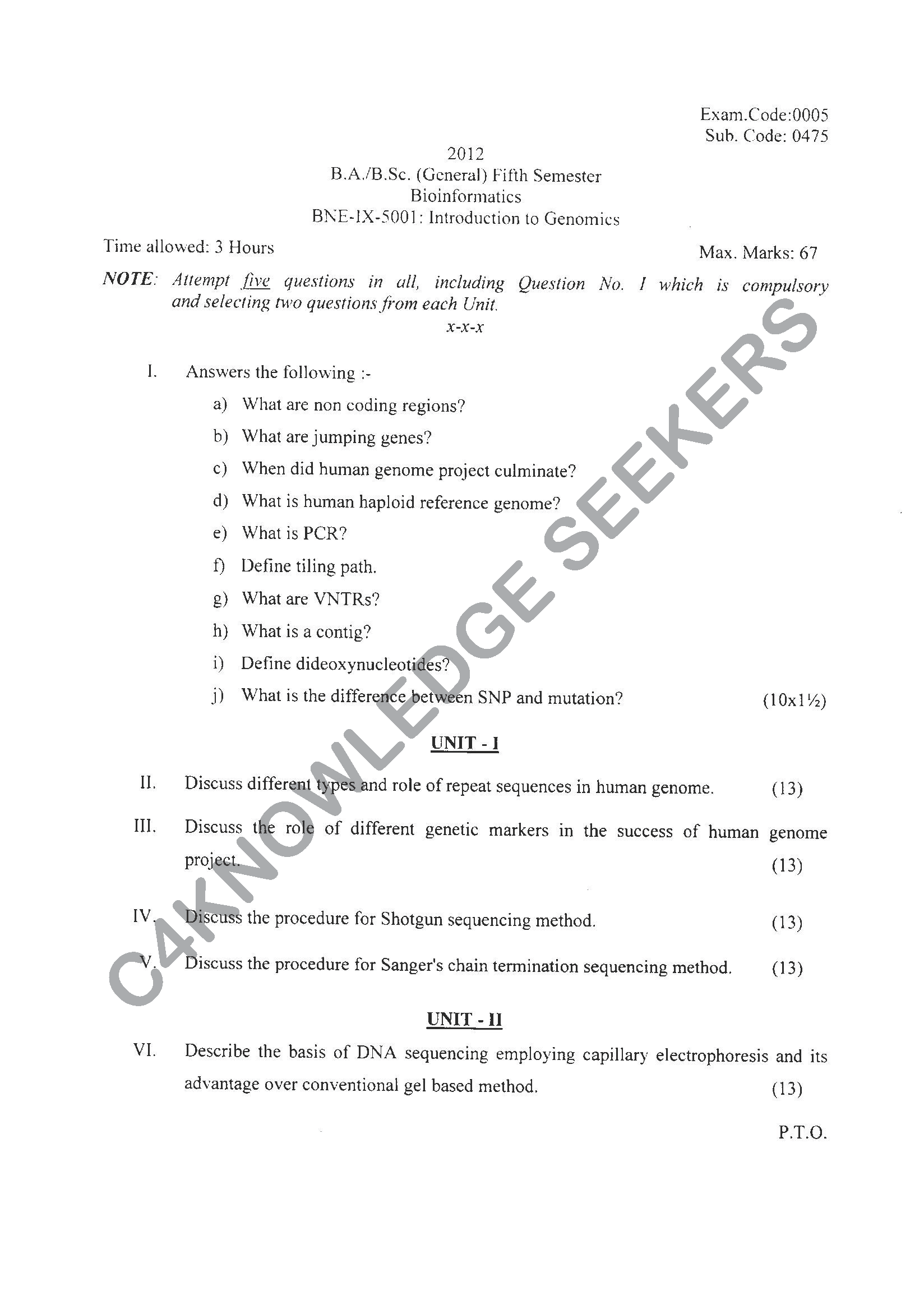 Question Paper Page 1