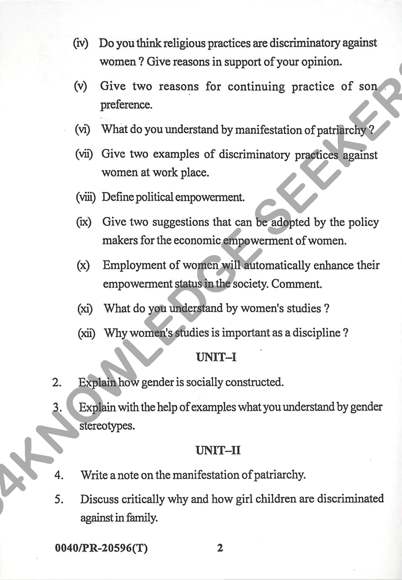 Question Paper Page 2