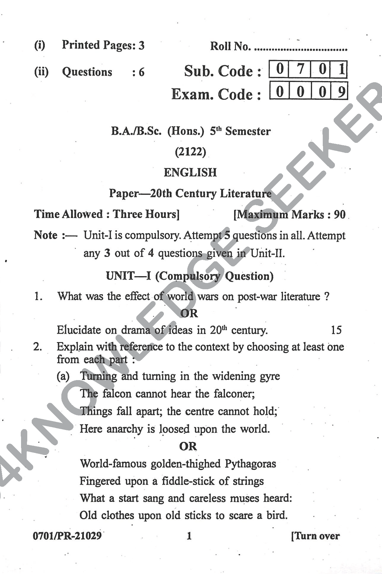 Question Paper Page 1