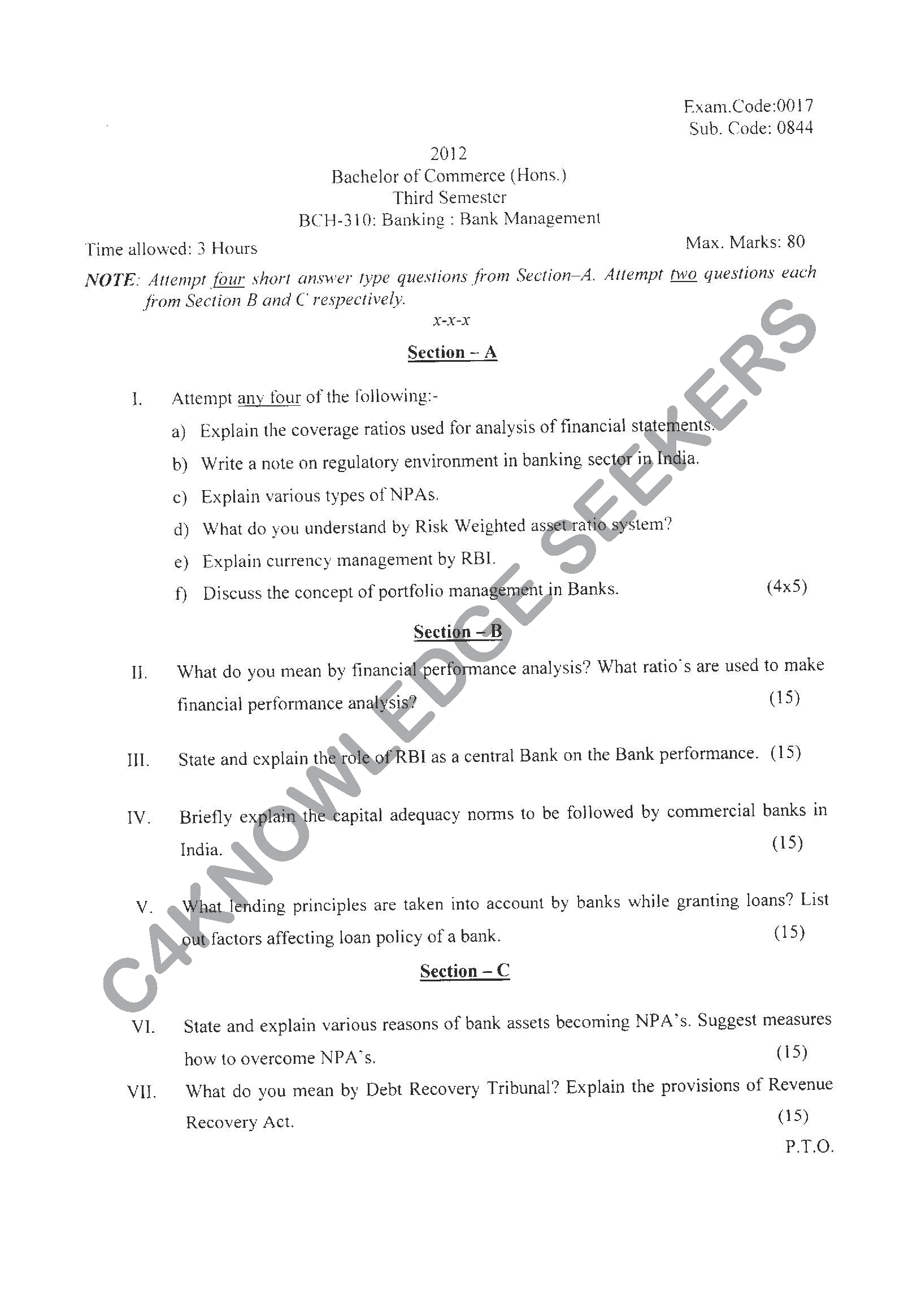 Question Paper Page 1