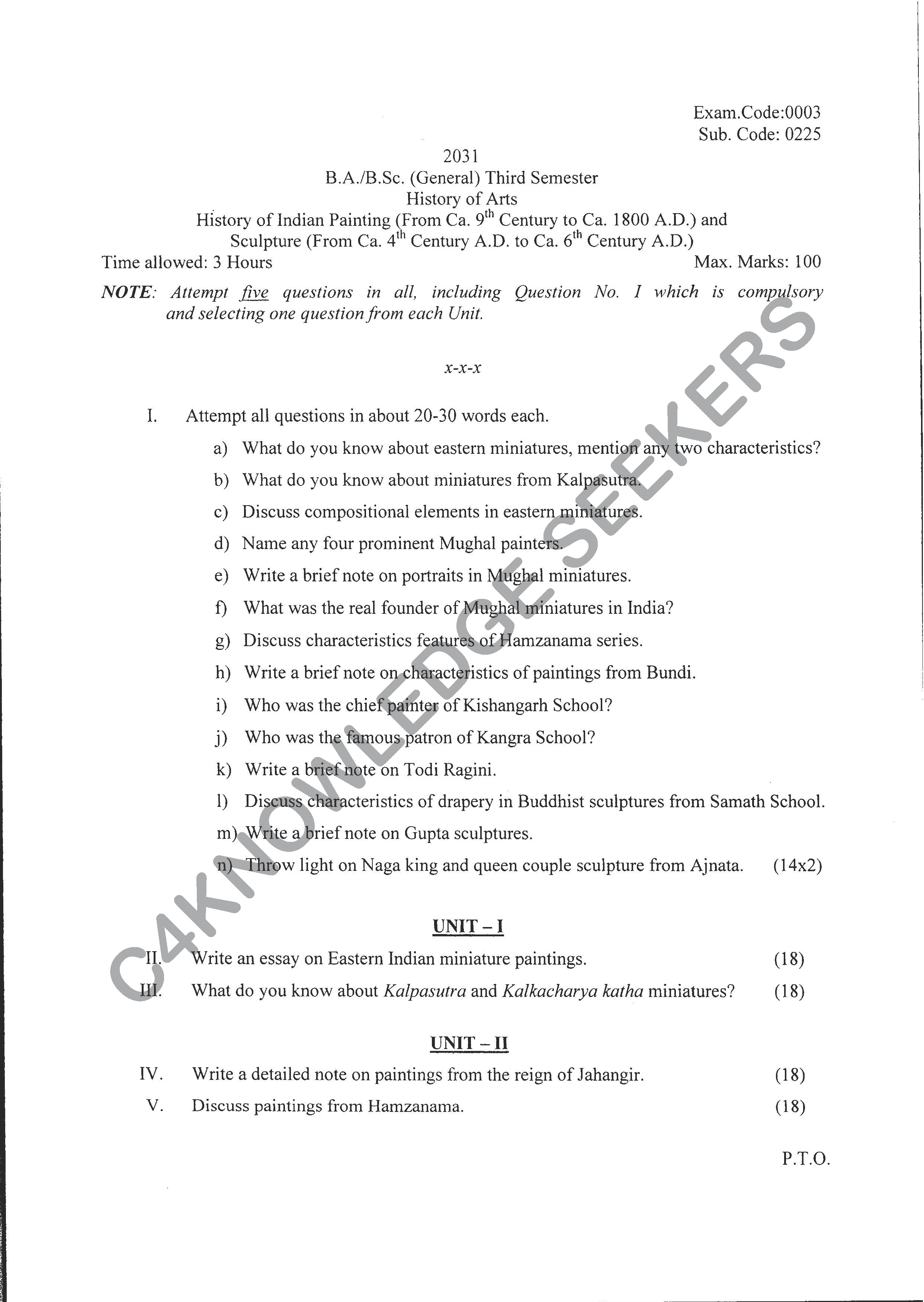 Question Paper Page 1