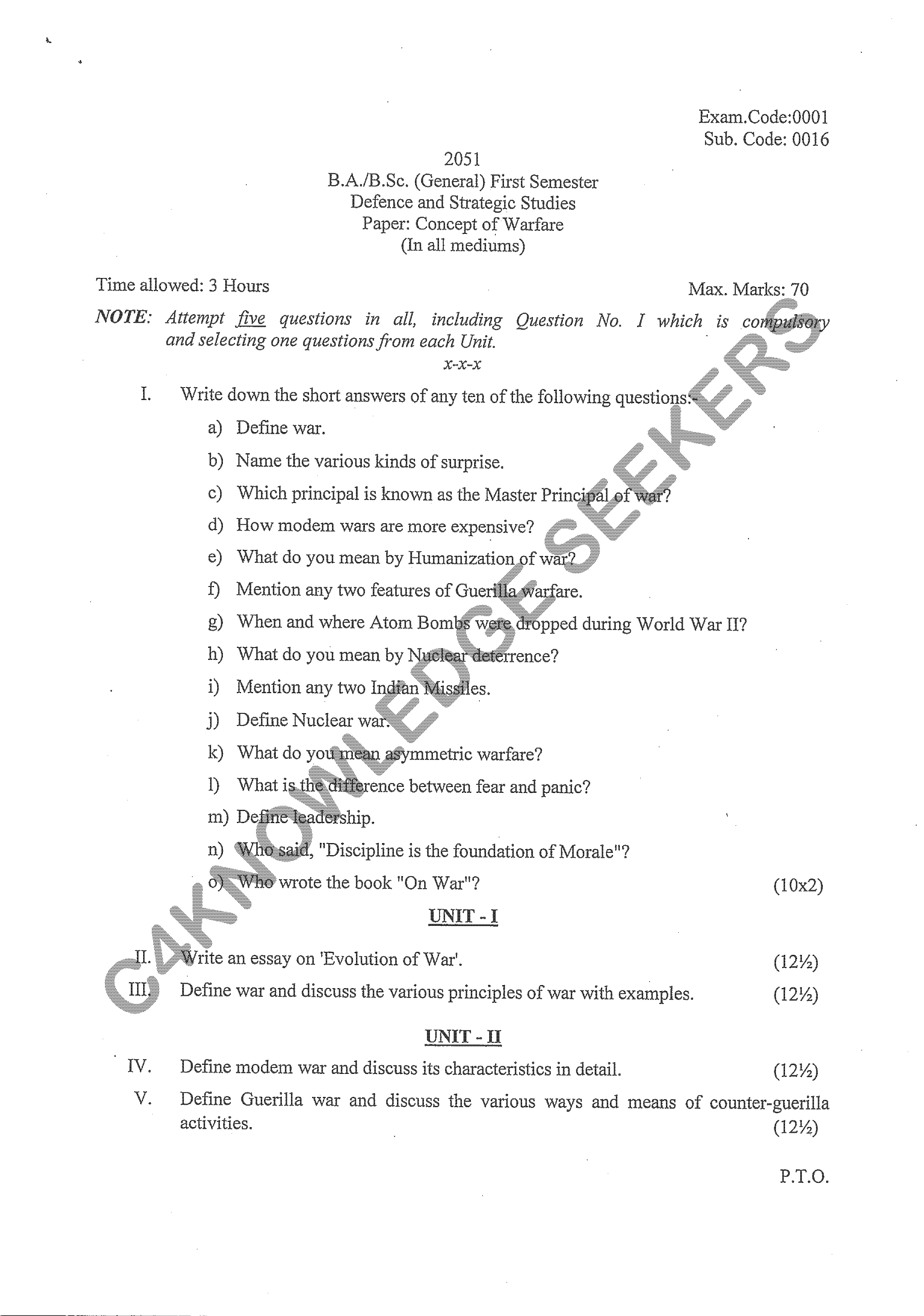 Question Paper 2020