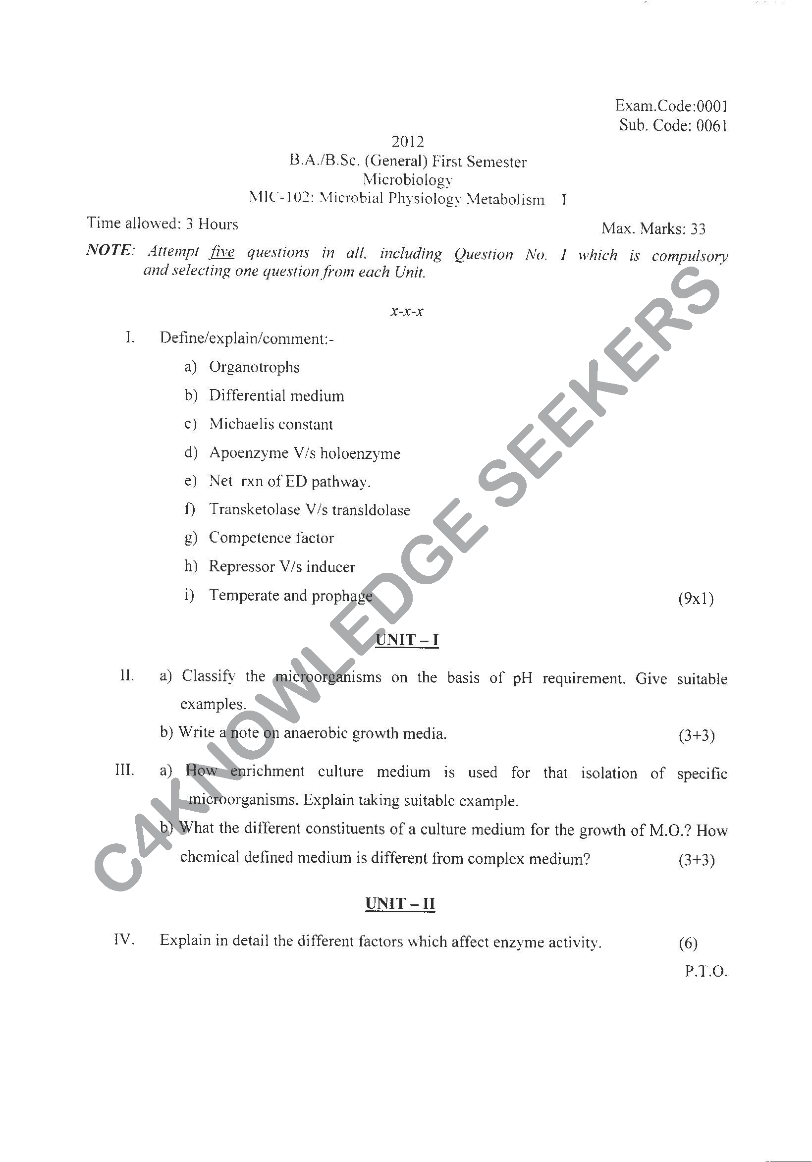 Question Paper Page 1