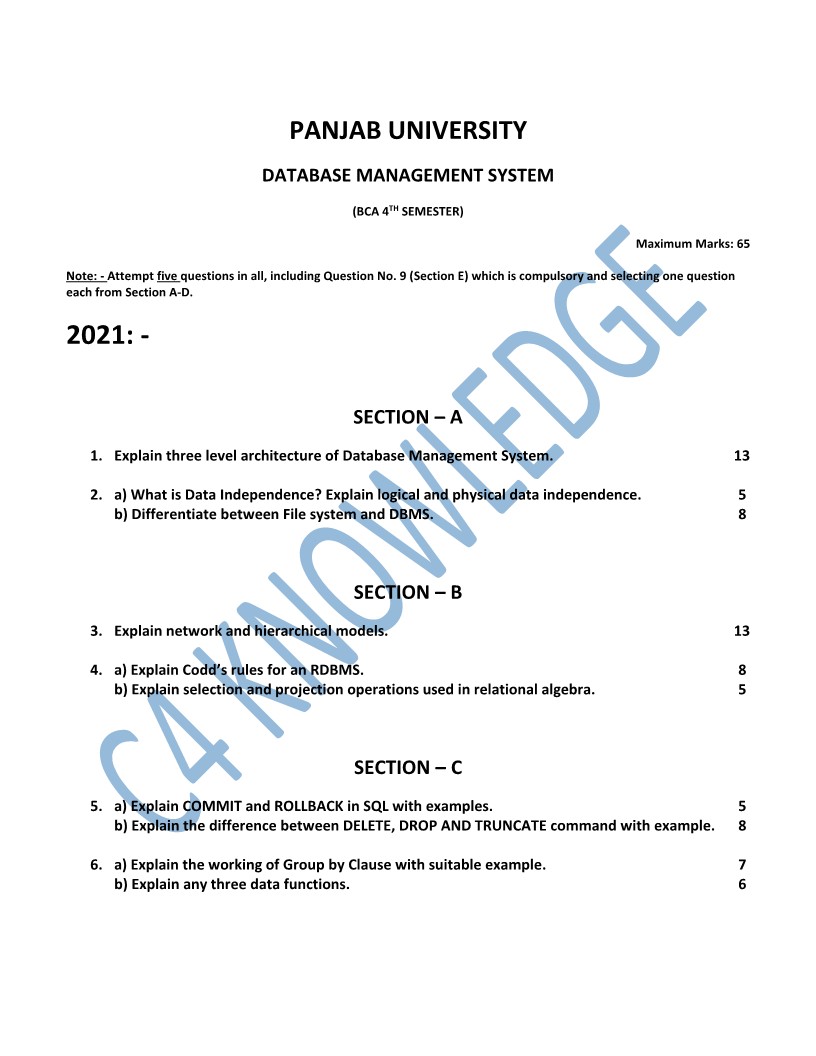 Question Paper Page 1