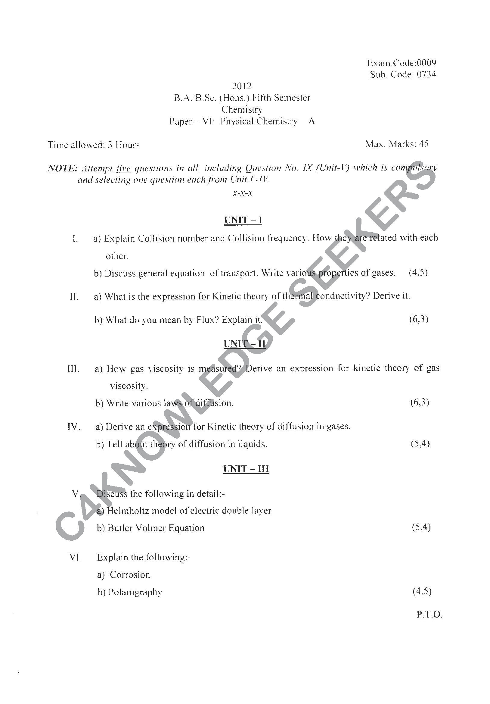 Question Paper Page 1