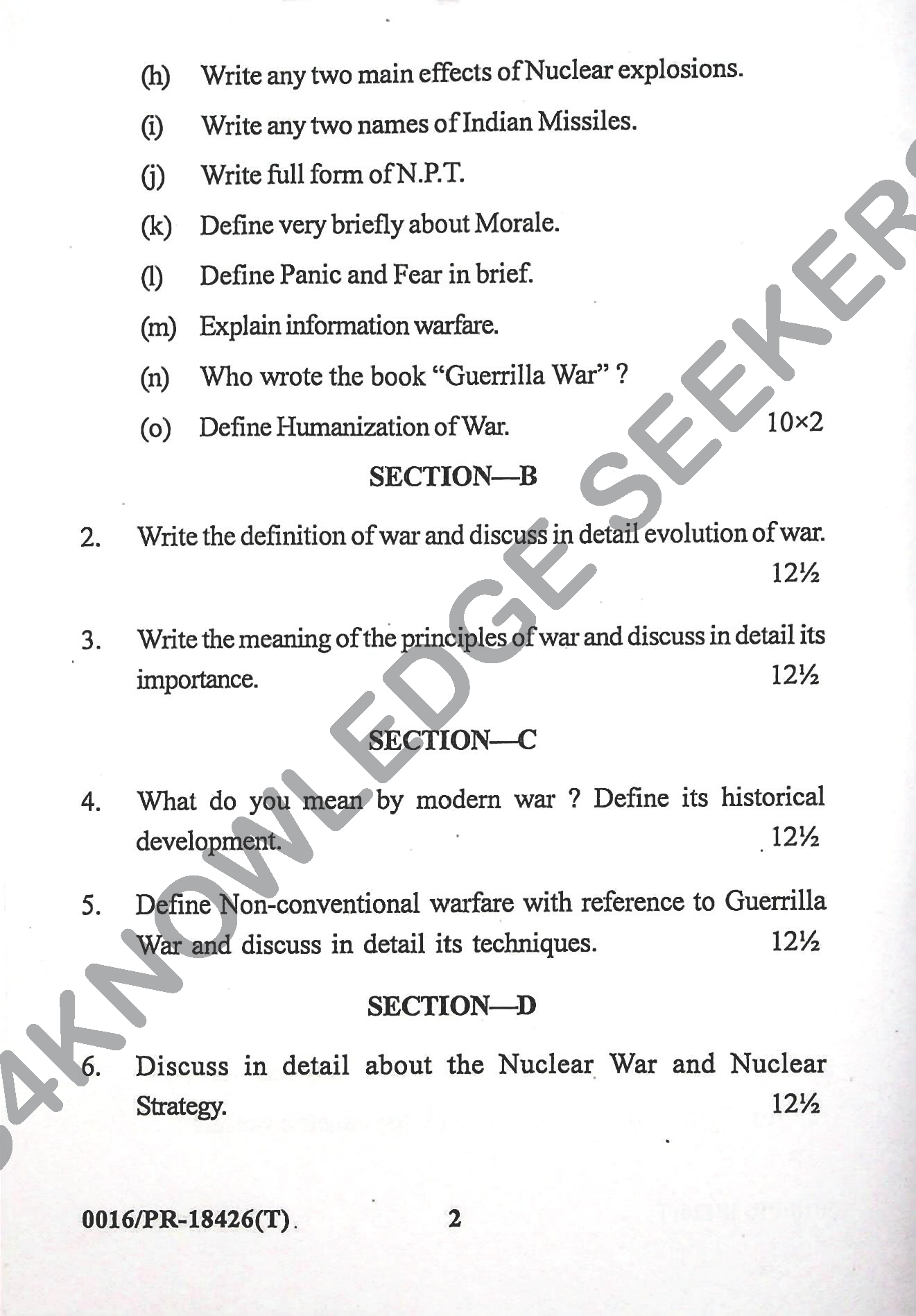 Question Paper 2022