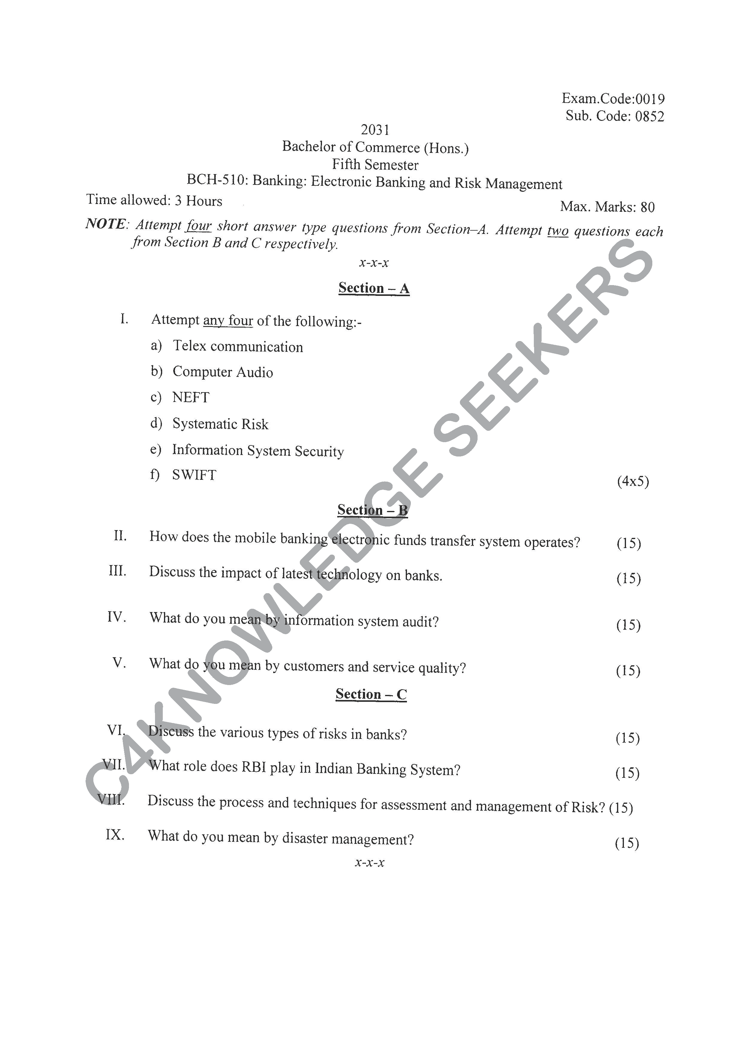 Question Paper Page 1
