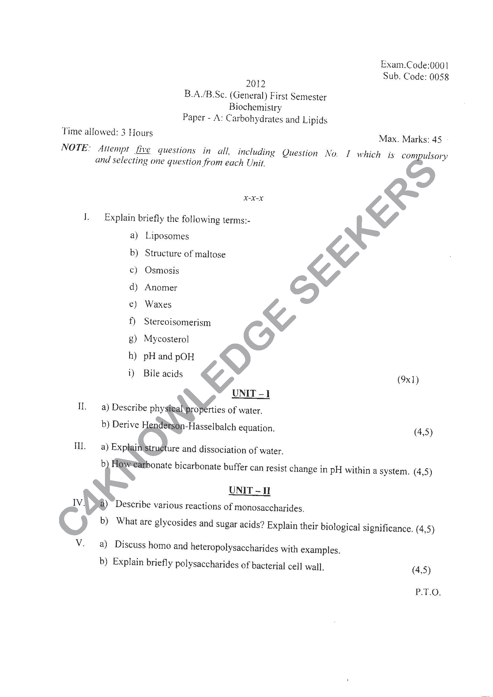 Question Paper Page 1