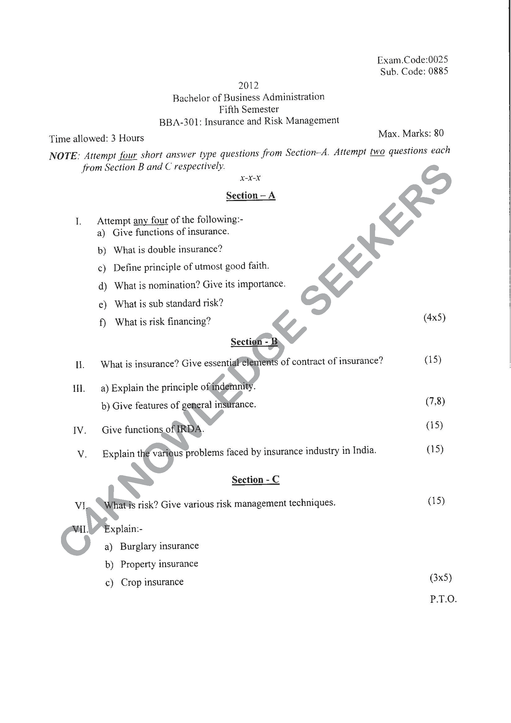 Question Paper Page 1