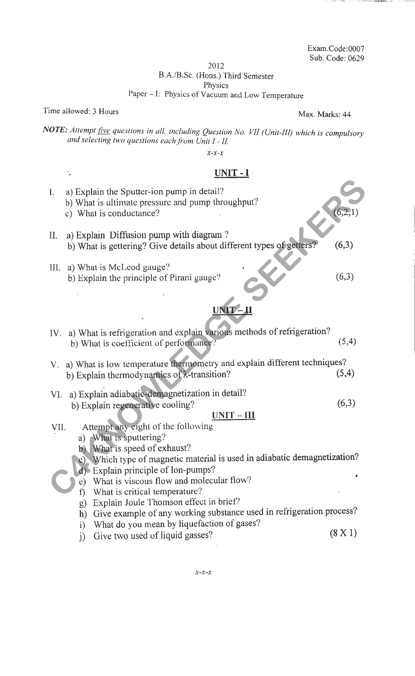 Question Paper Page 1