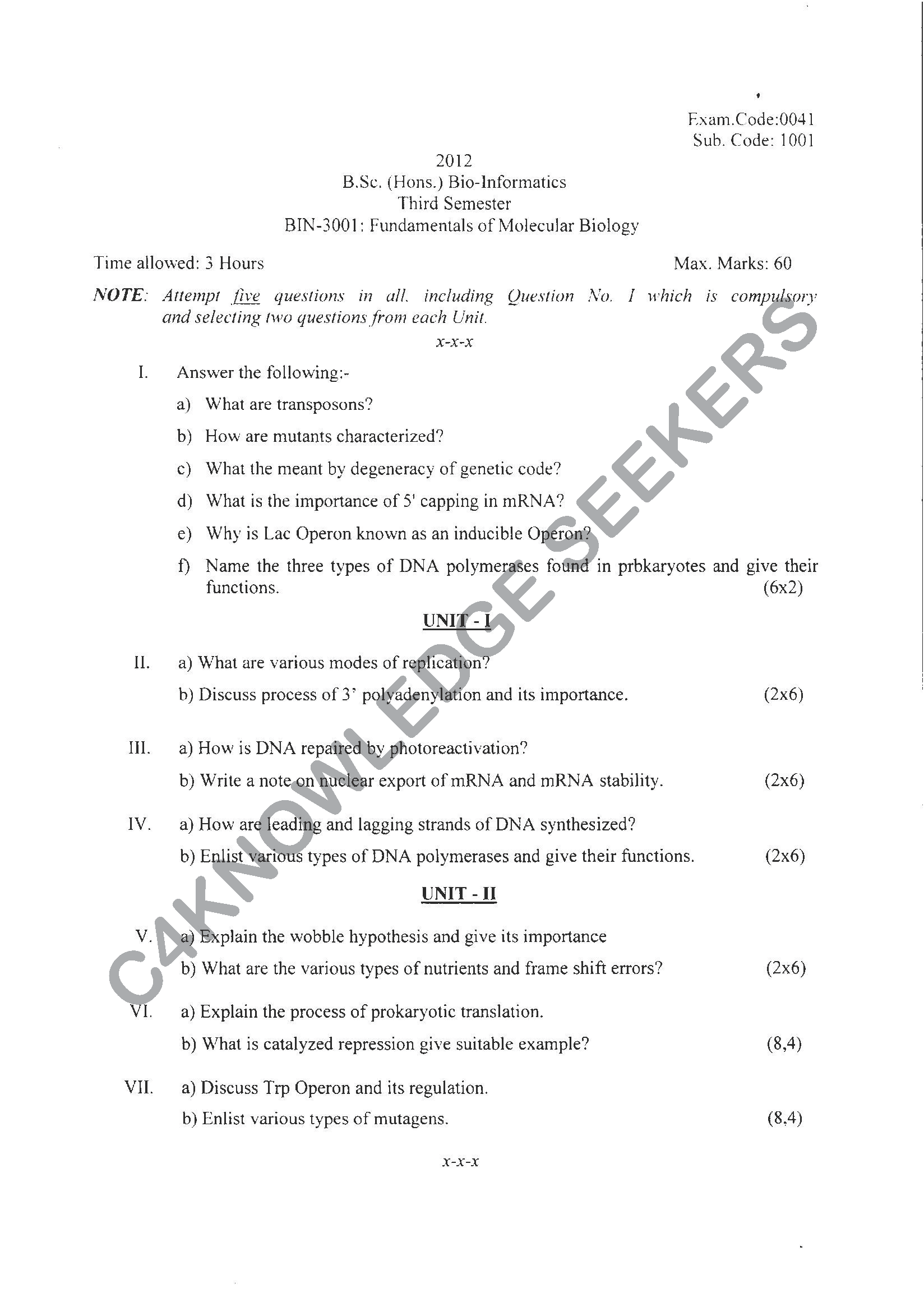Question Paper Page 1