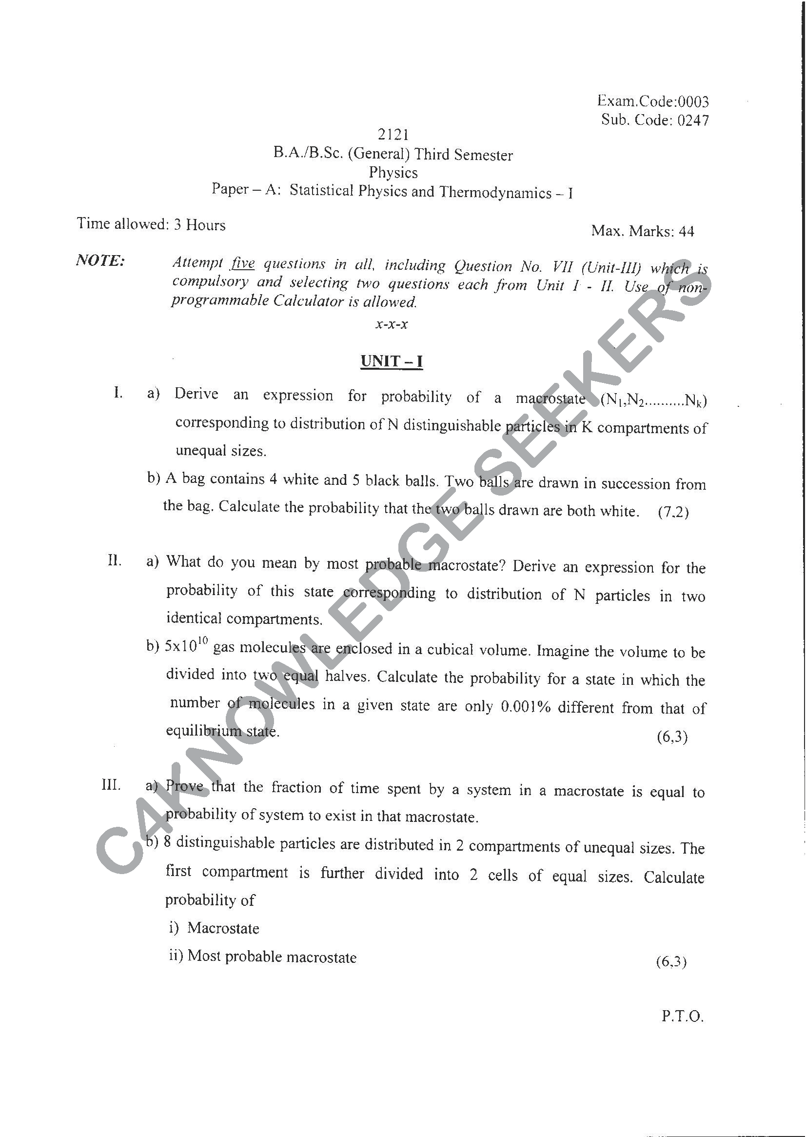 Question Paper Page 1