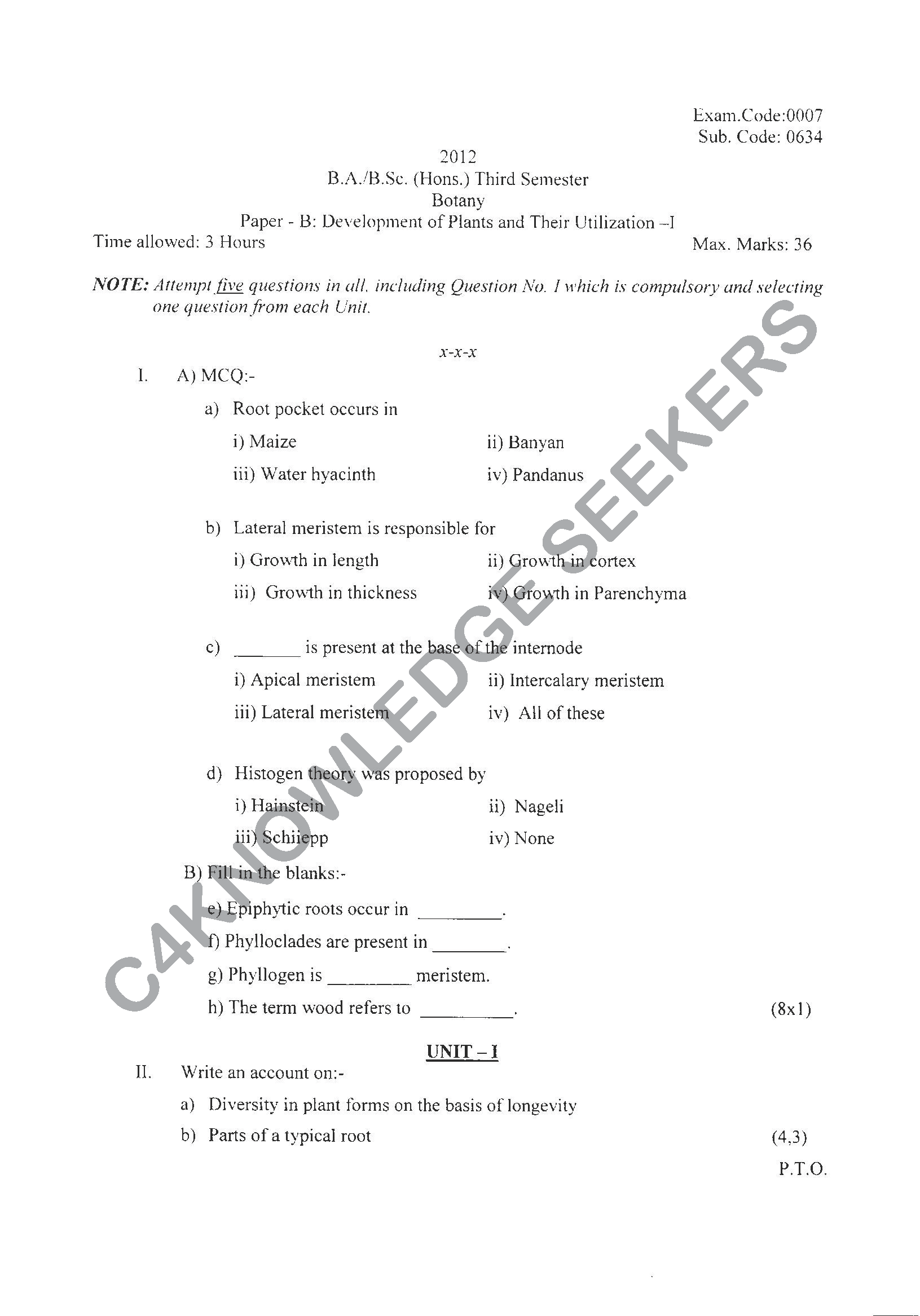 Question Paper Page 1