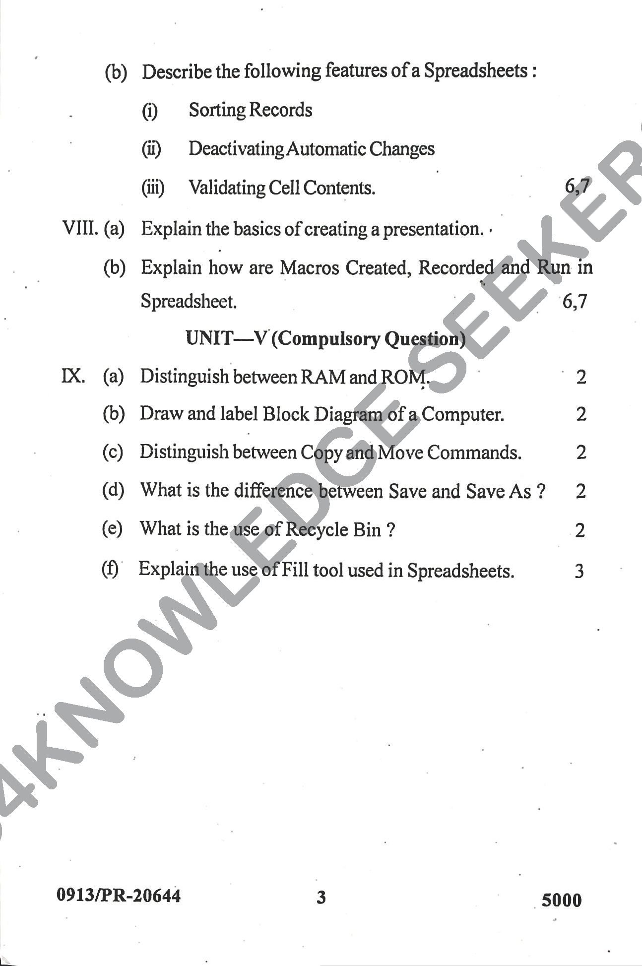 Question Paper Page 3