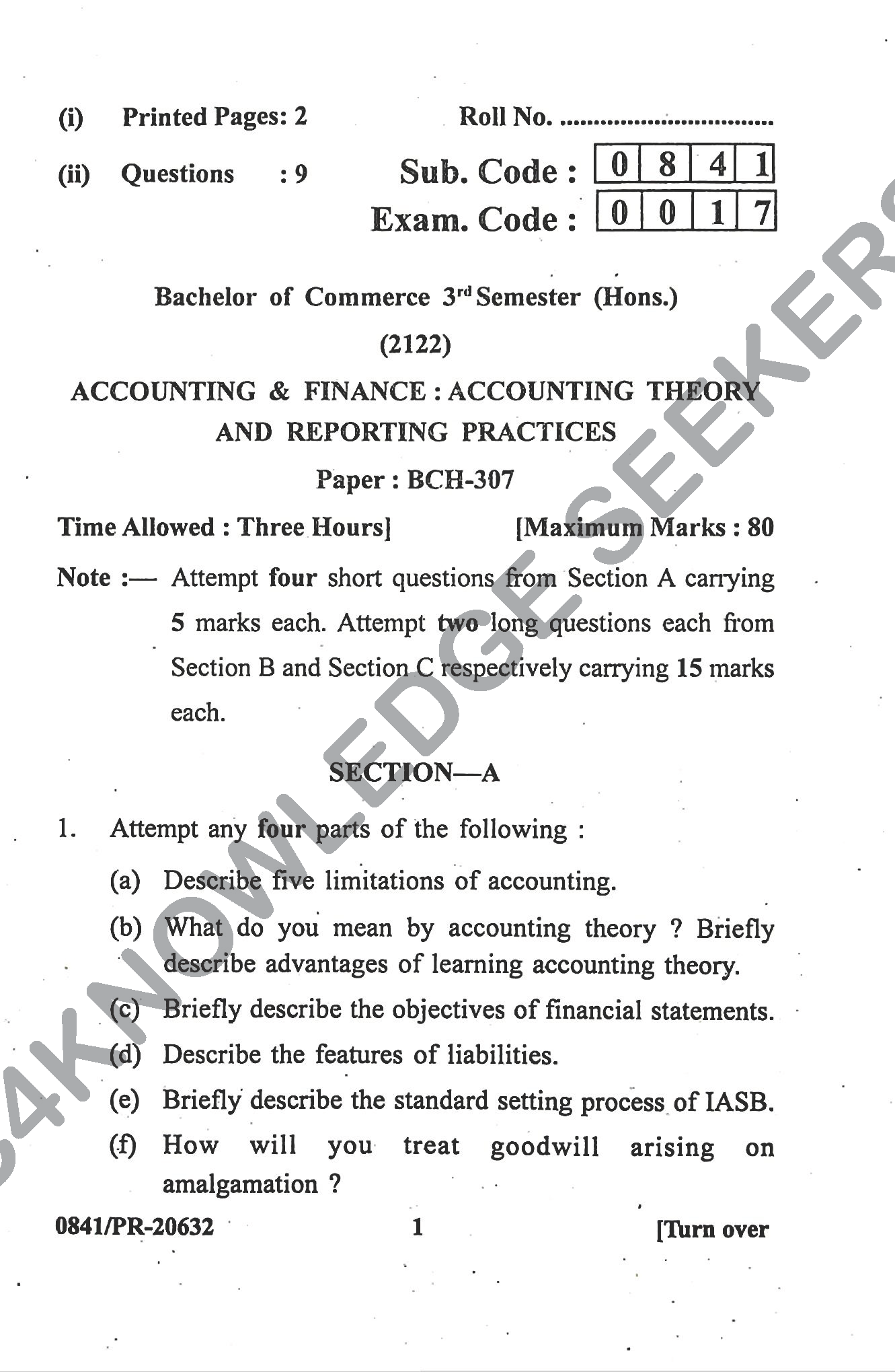 Question Paper Page 1