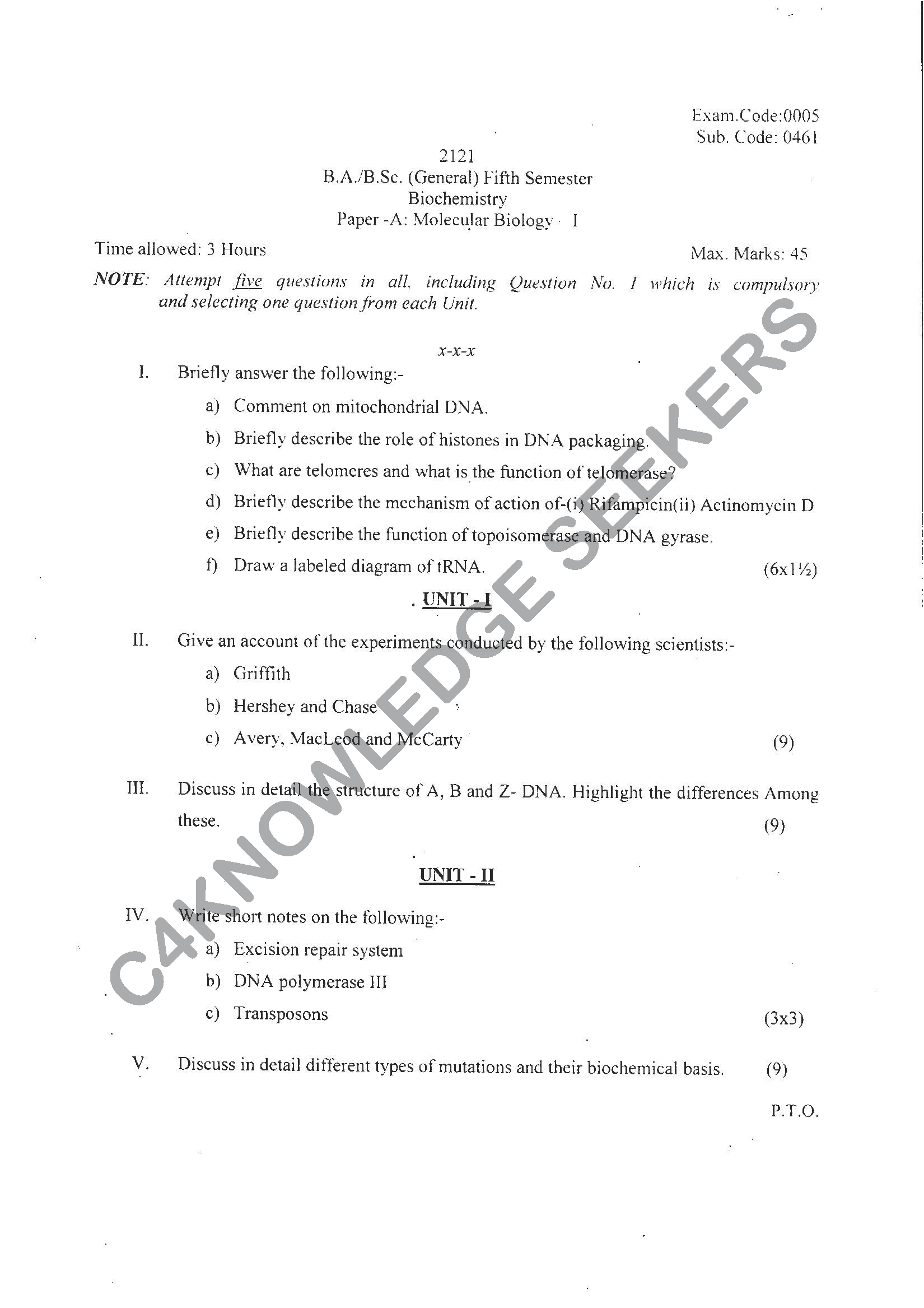 Question Paper Page 1