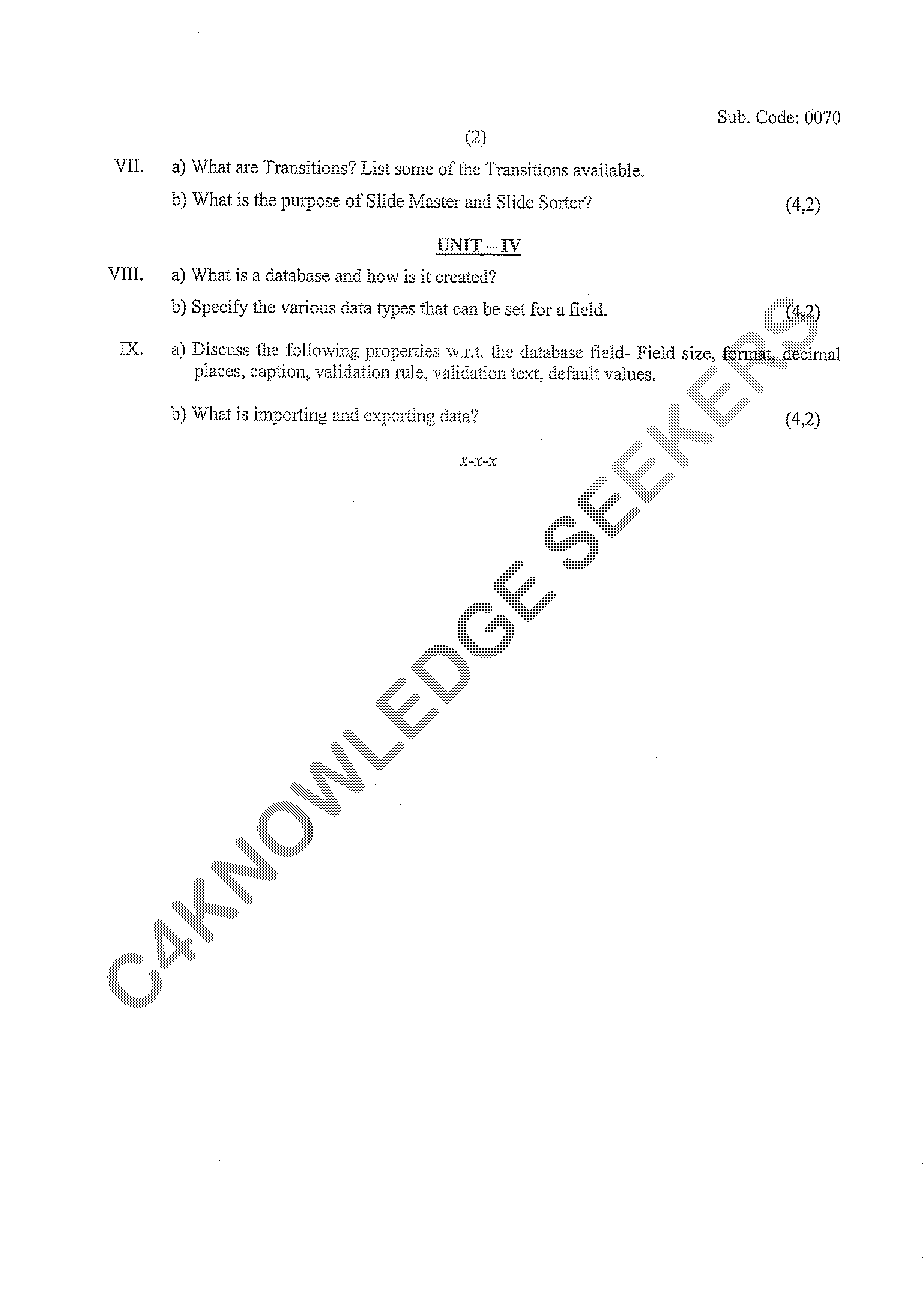 Question Paper Page 2