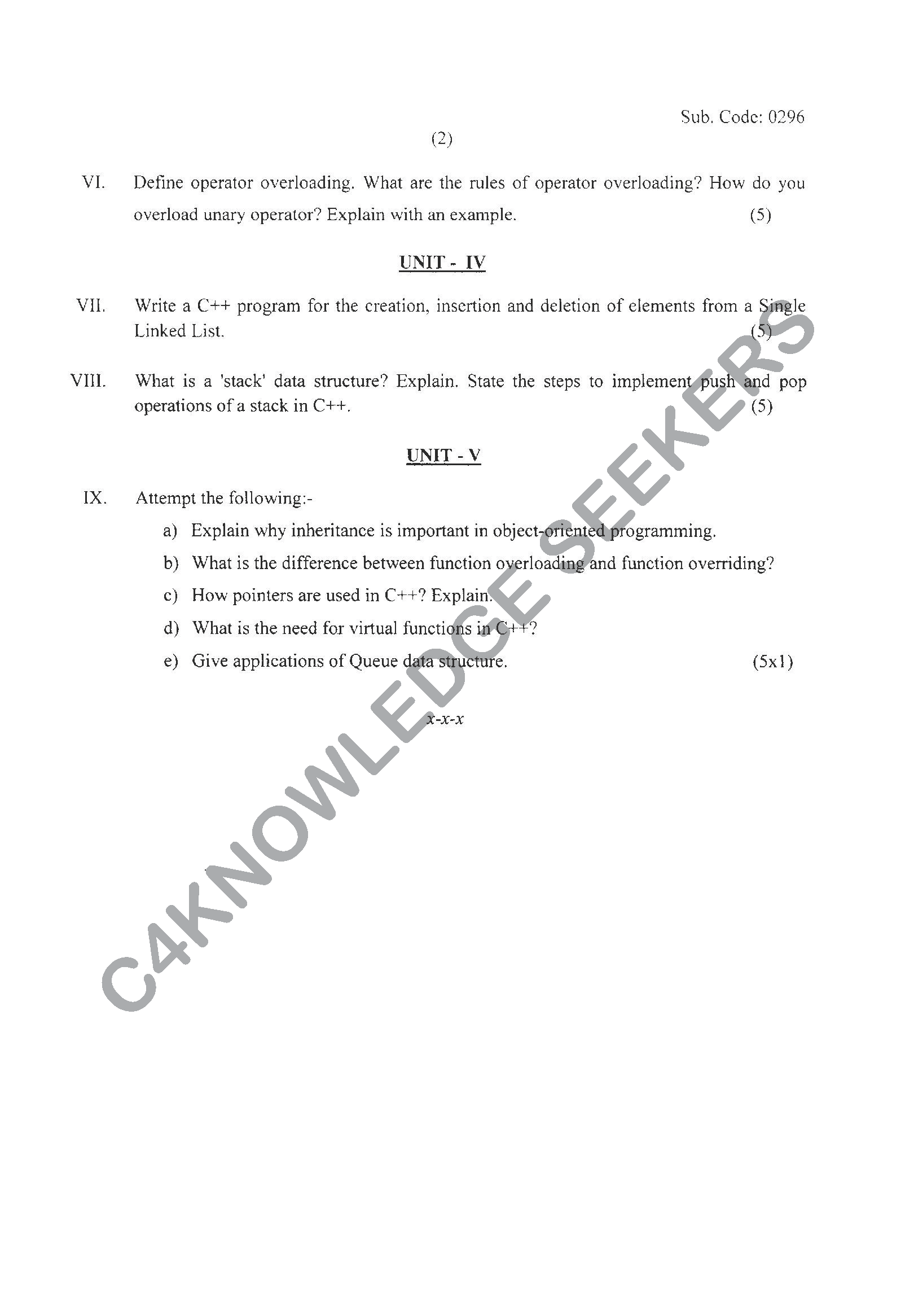 Question Paper Page 2