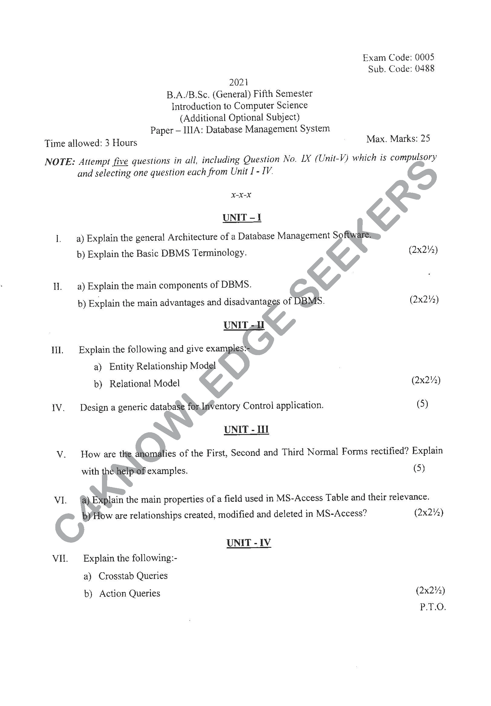 Question Paper Page 1