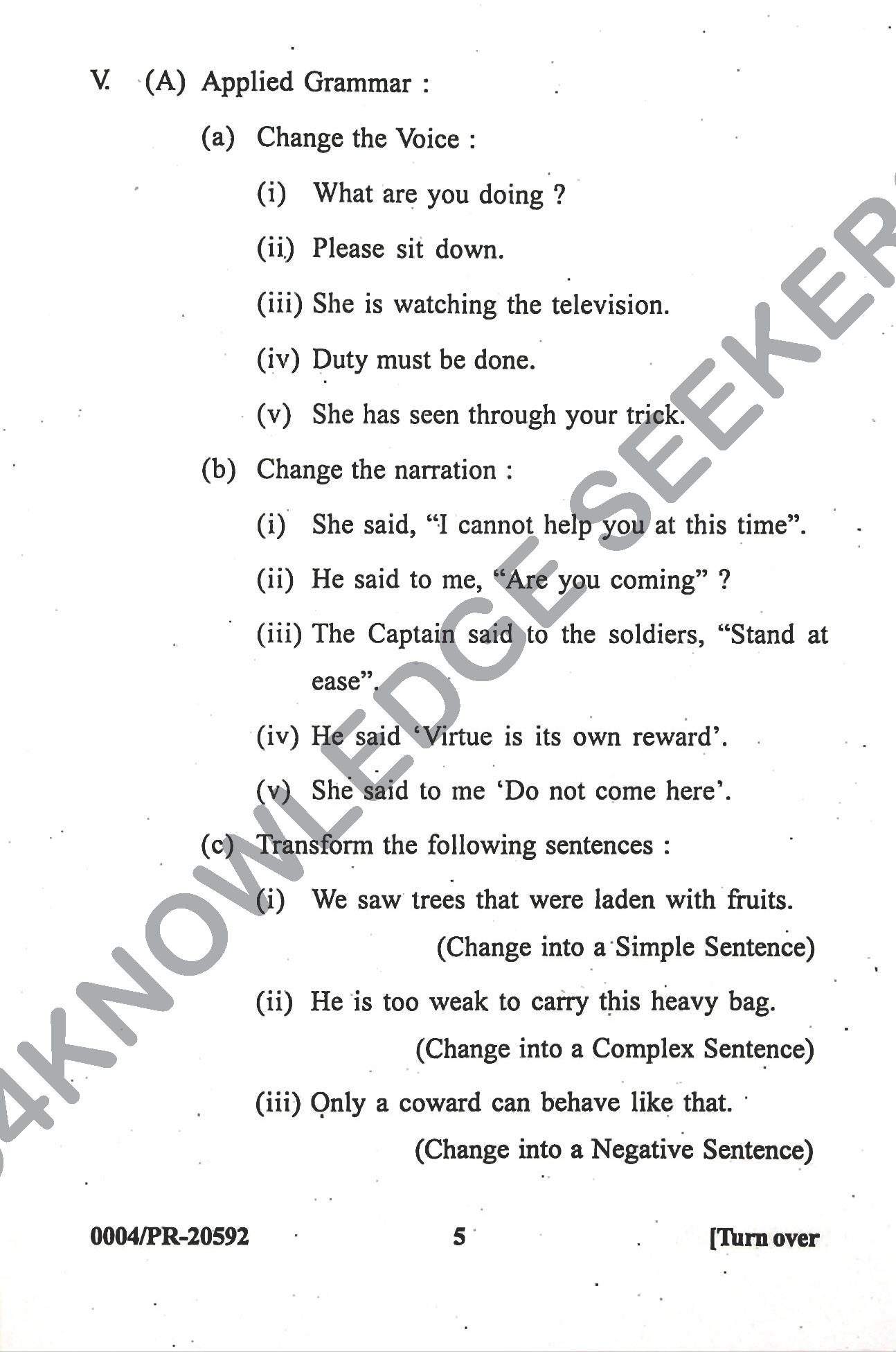 Question Paper Page 5